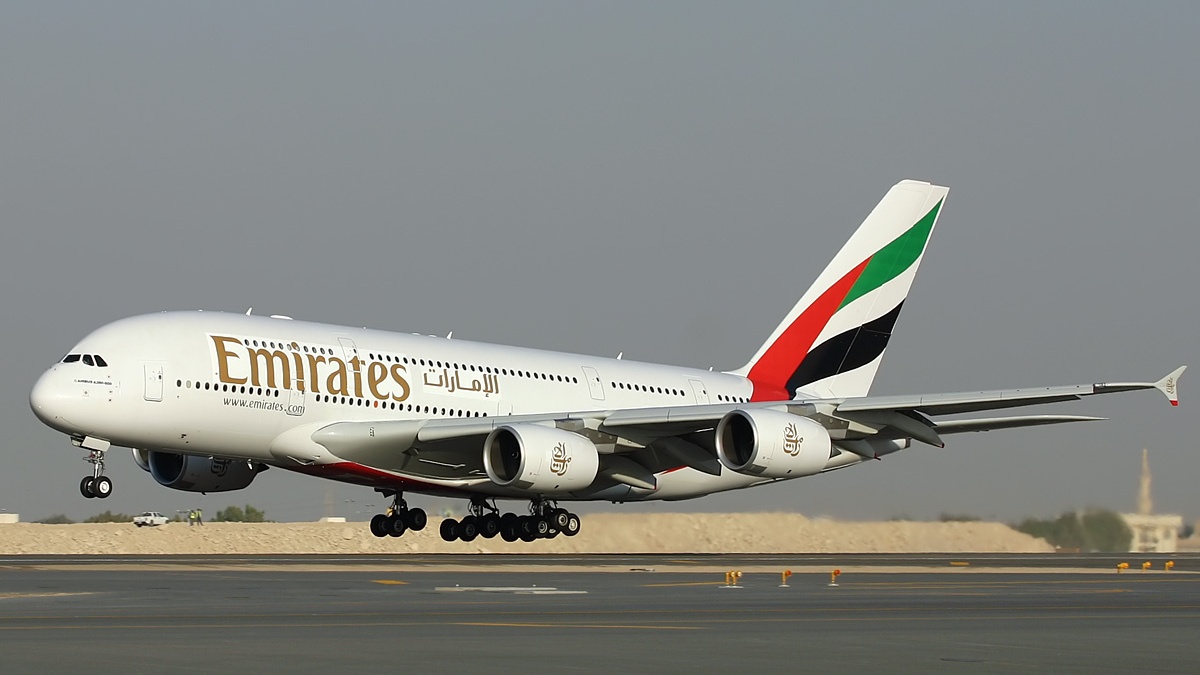 Airbus A380 of Emirates Airlines During Takeoff Aircraft Wallpaper 3106