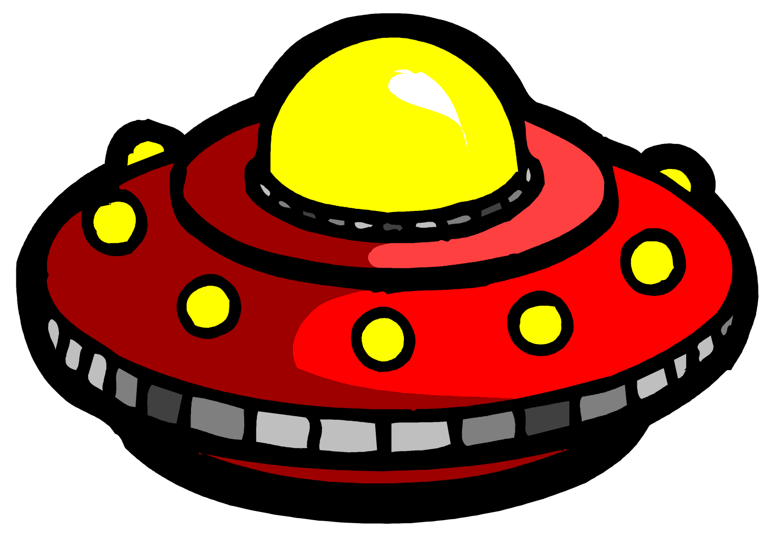 Cartoon Ufo In Space