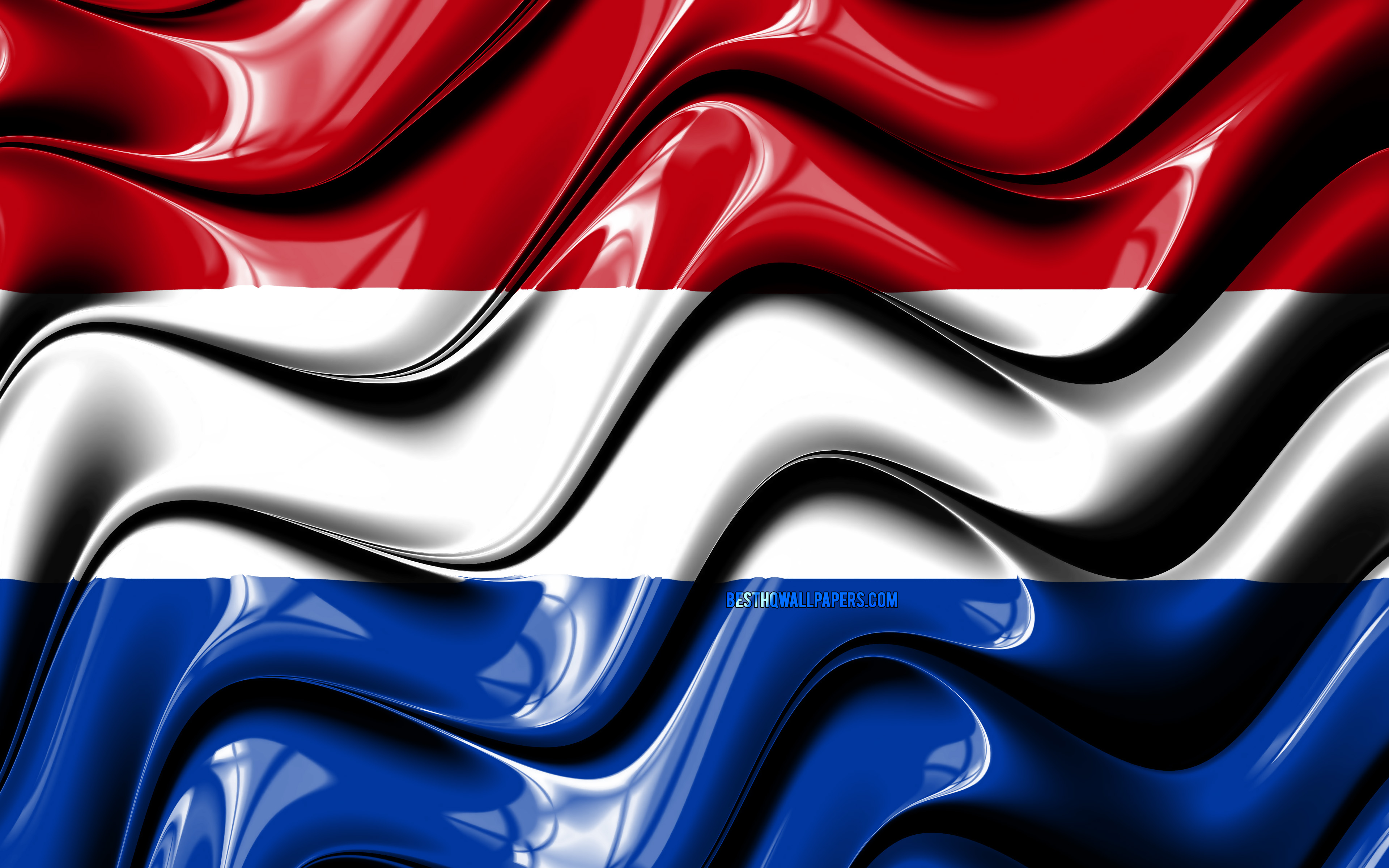 Download wallpaper Dutch flag, 4k, Europe, national symbols, Flag of Netherlands, 3D art, Netherlands, European countries, Netherlands 3D flag for desktop with resolution 3840x2400. High Quality HD picture wallpaper