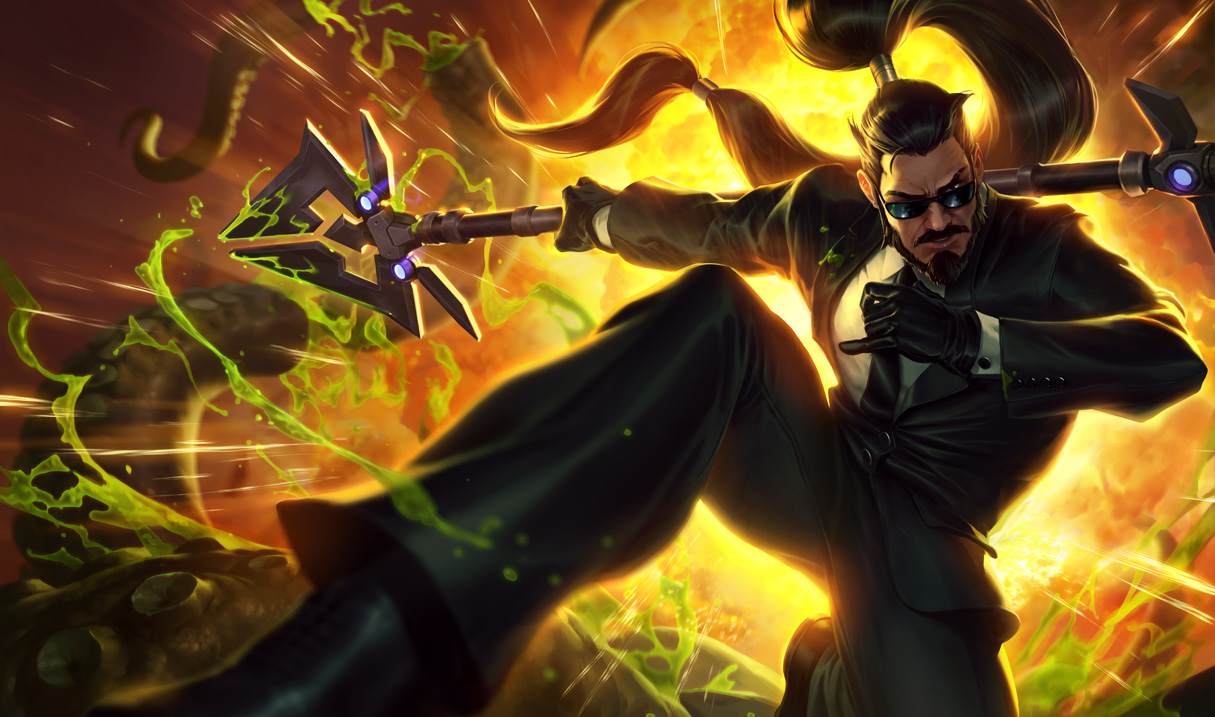 Secret Agent Xin Zhao Skin of Legends Wallpaper
