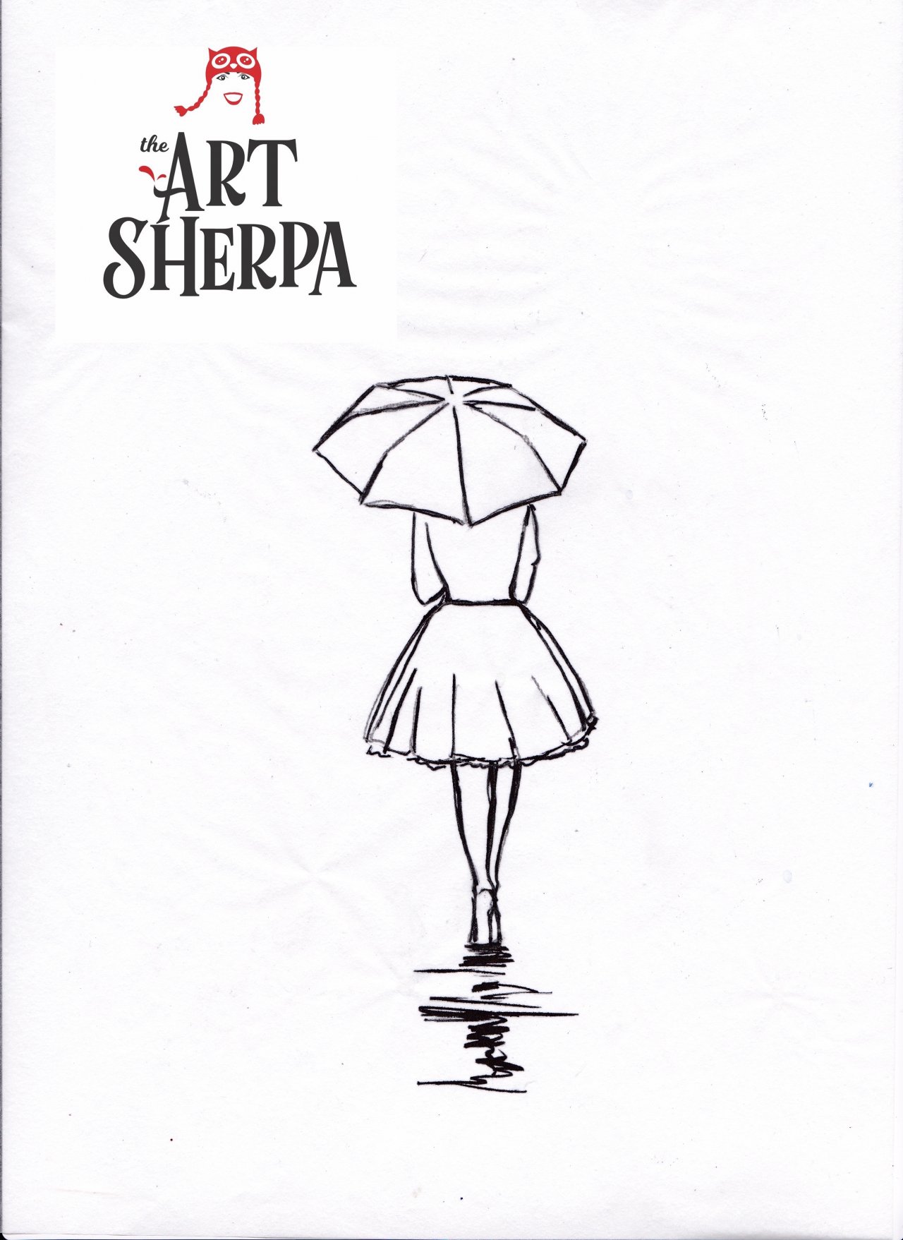 Sherpa Rain Girl Art Traceables