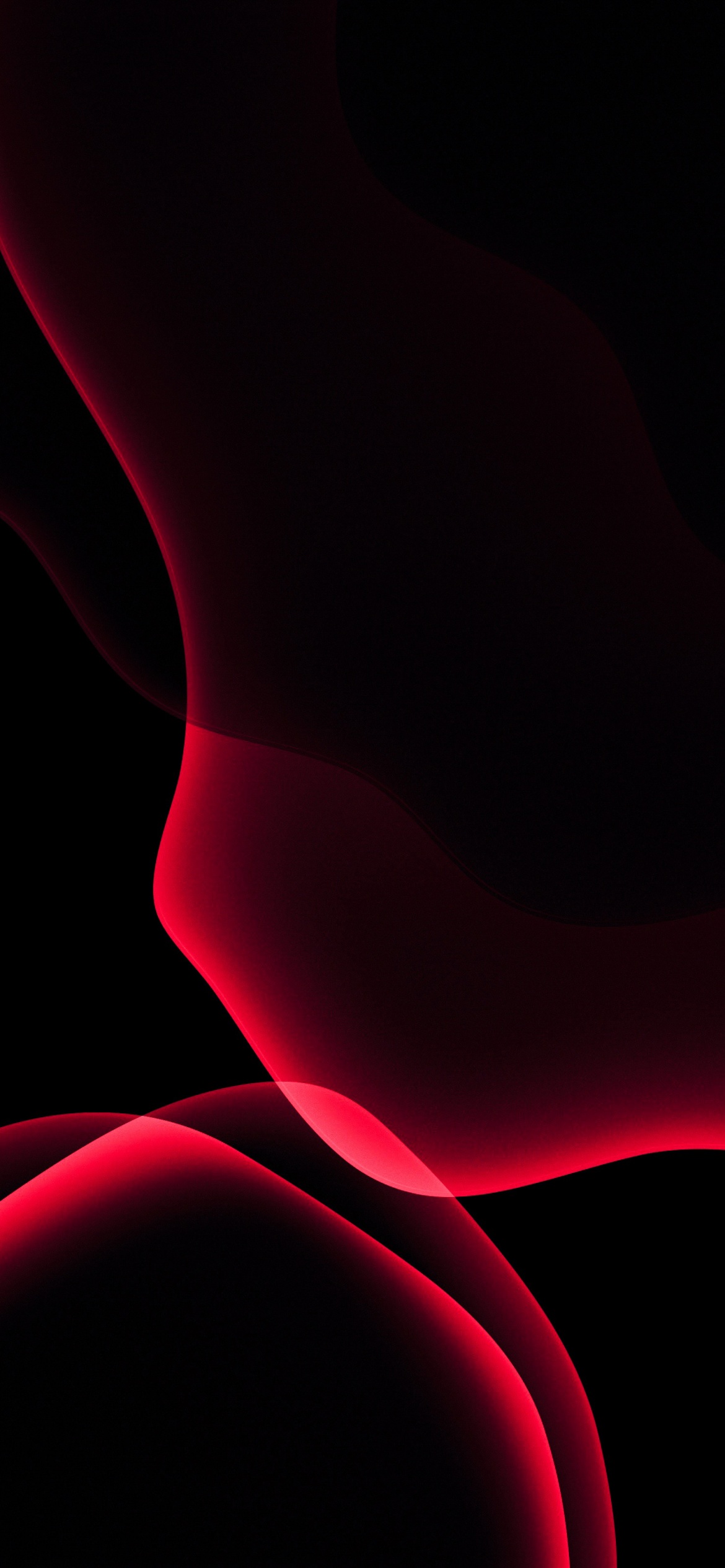 iOS 13 Wallpapers 4K, Stock, iPadOS, Red, Black background, AMOLED, HD, Abstract,