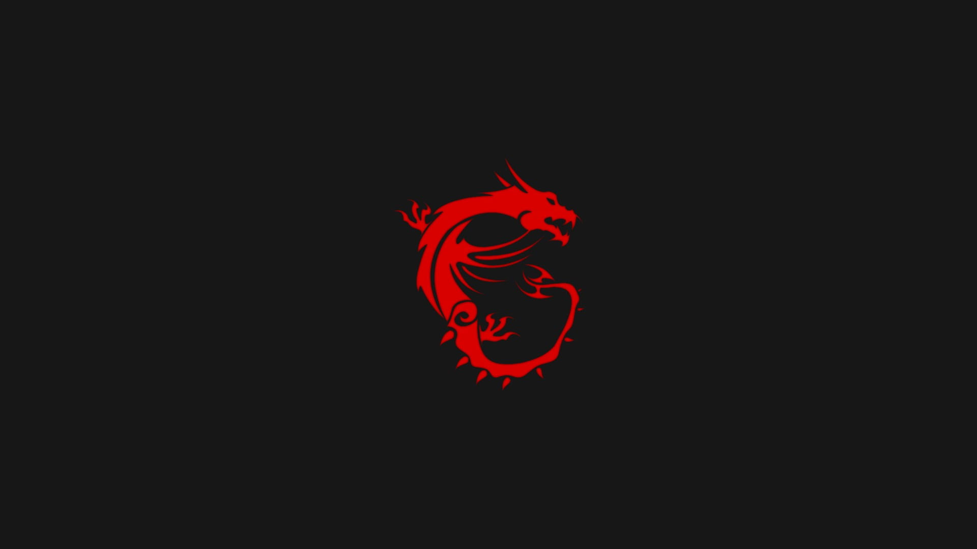 Red Dragon Digital Wallpaper, MSI, Simple, Minimalism, Computer • Wallpaper For You