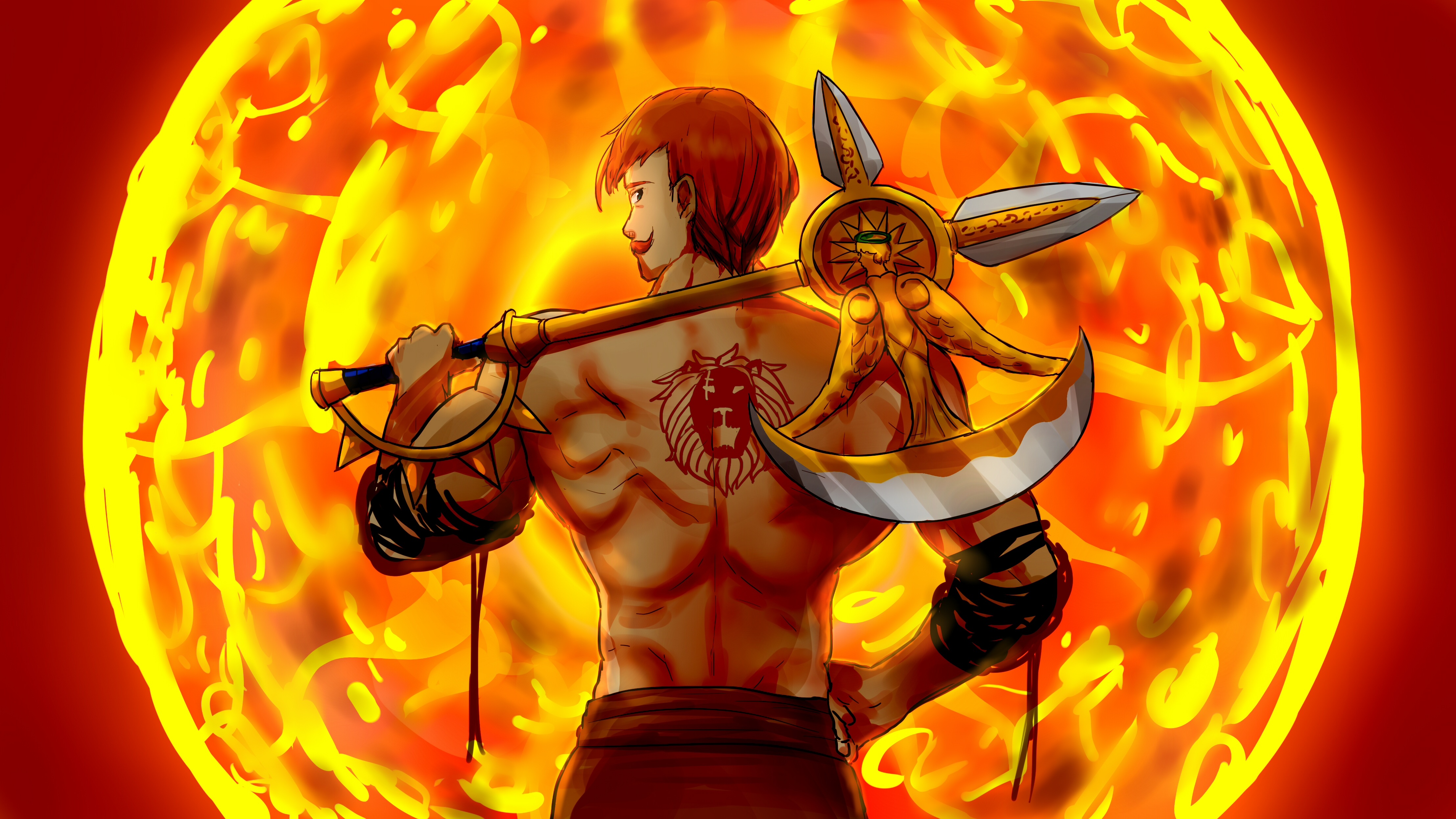 4429x2491 Escanor (The Seven Deadly Sins) wallpaper free HD widescreen. Mocah HD Wallpaper