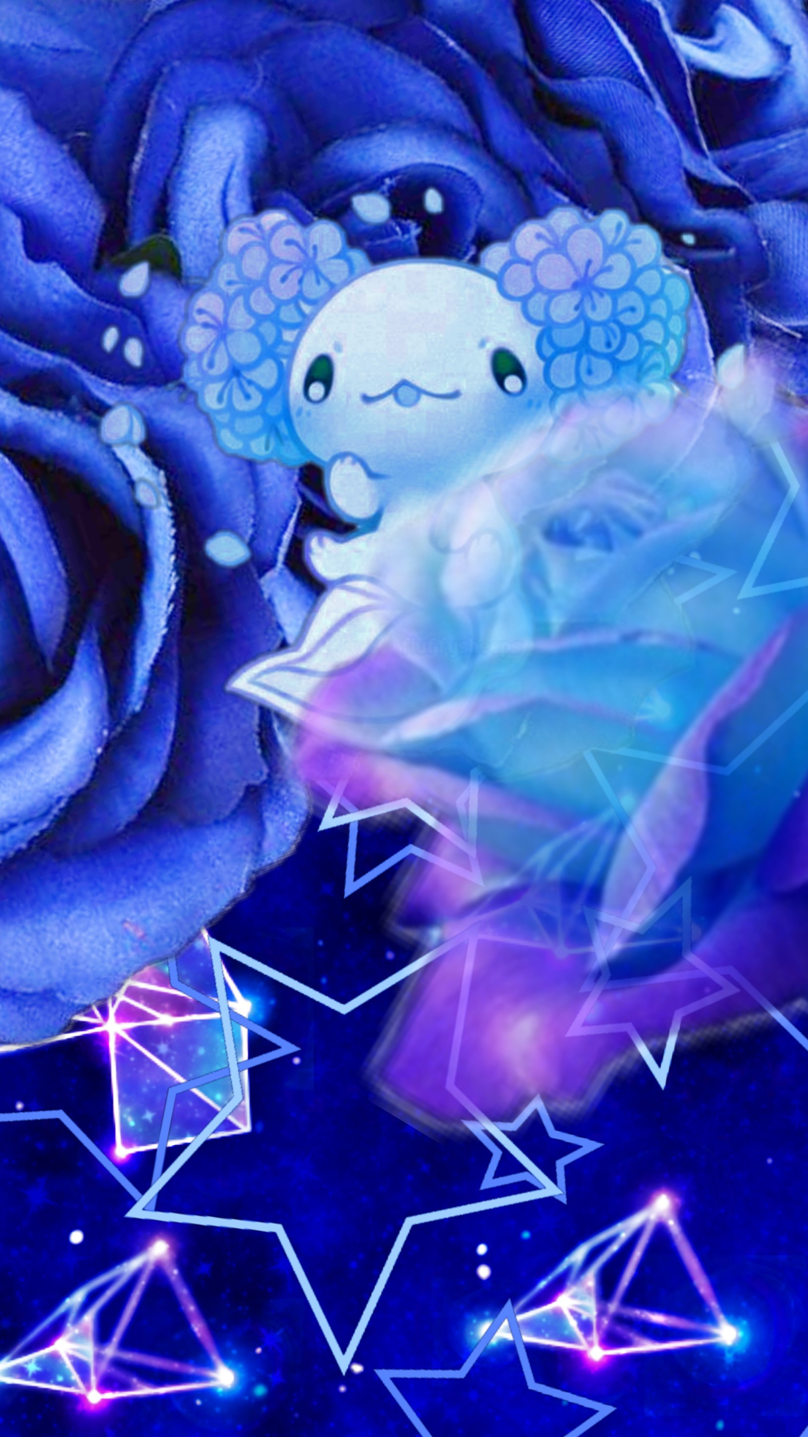 axolotl blue aesthetic Image