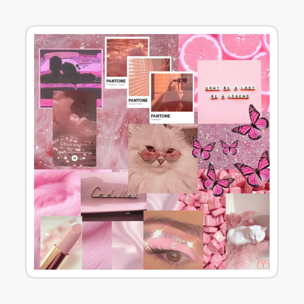 Light Pink Aesthetic Collage Poster