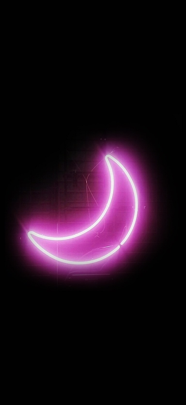 Neon Moon Dark Motorola Edge full HD 1080×2340 Wallpaper
