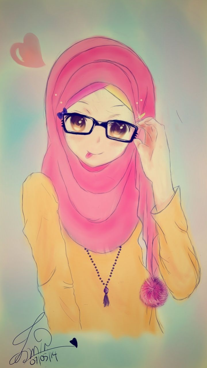 Hijab Cartoon Girl Dpz Dress Day