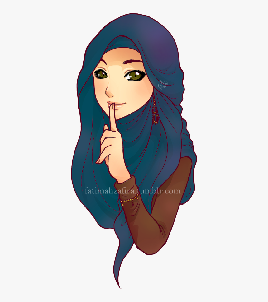 Girl And Hijab Image Cartoon, HD Png Download, Transparent Png Image