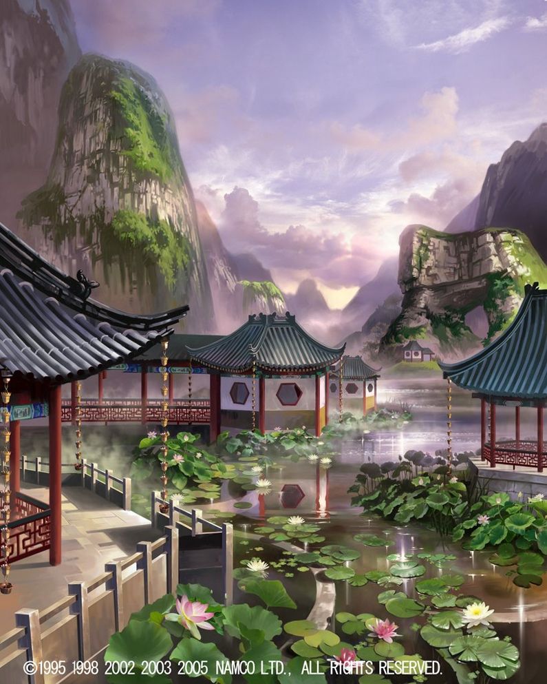 Lotus Pier. Fantasy art landscapes, Anime scenery wallpaper, Asian landscape