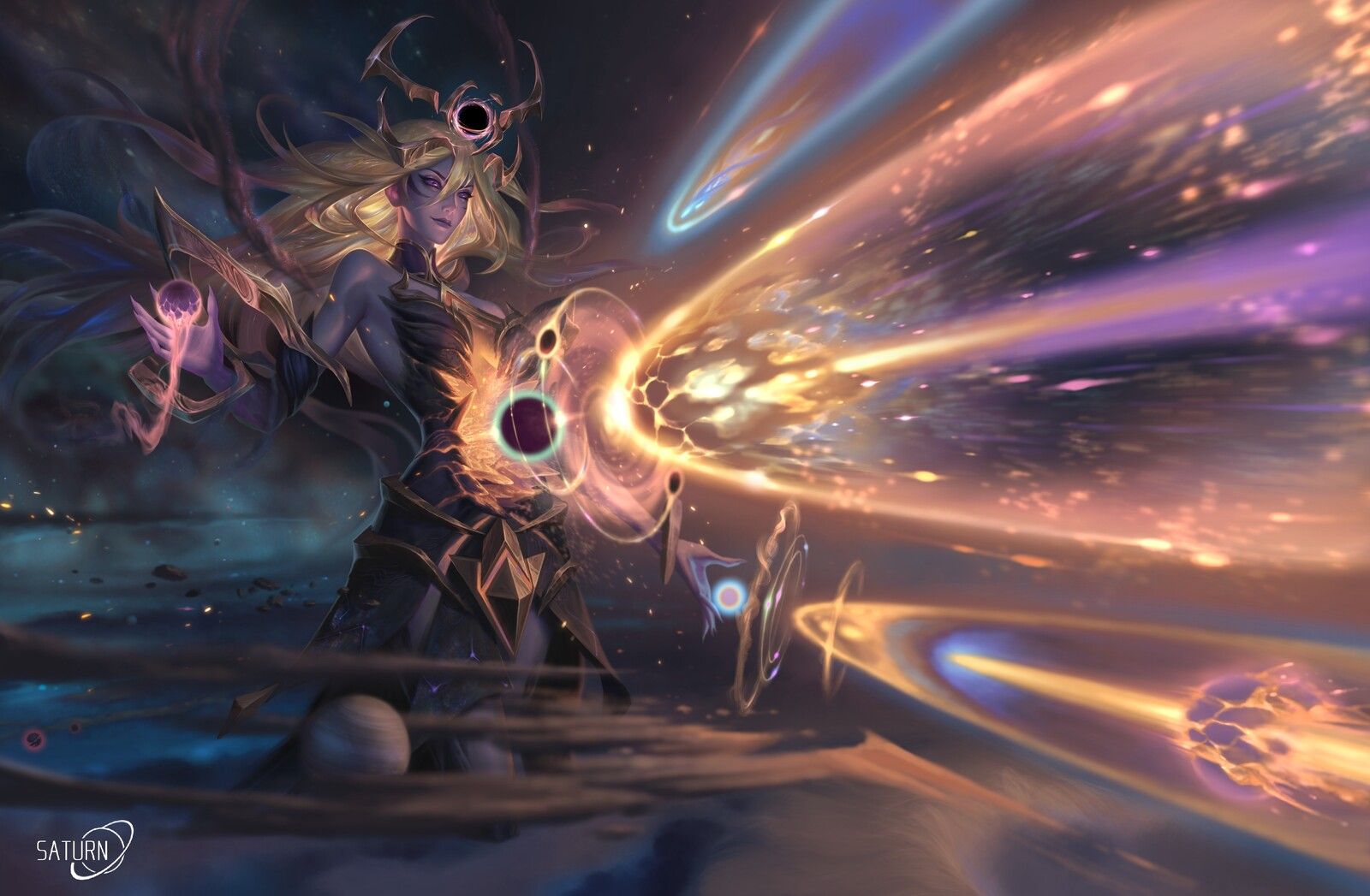Effect Practice Dark Cosmic Lux Artwo. League Of Legends Characters, League Of Legends, Fantasy Character Design