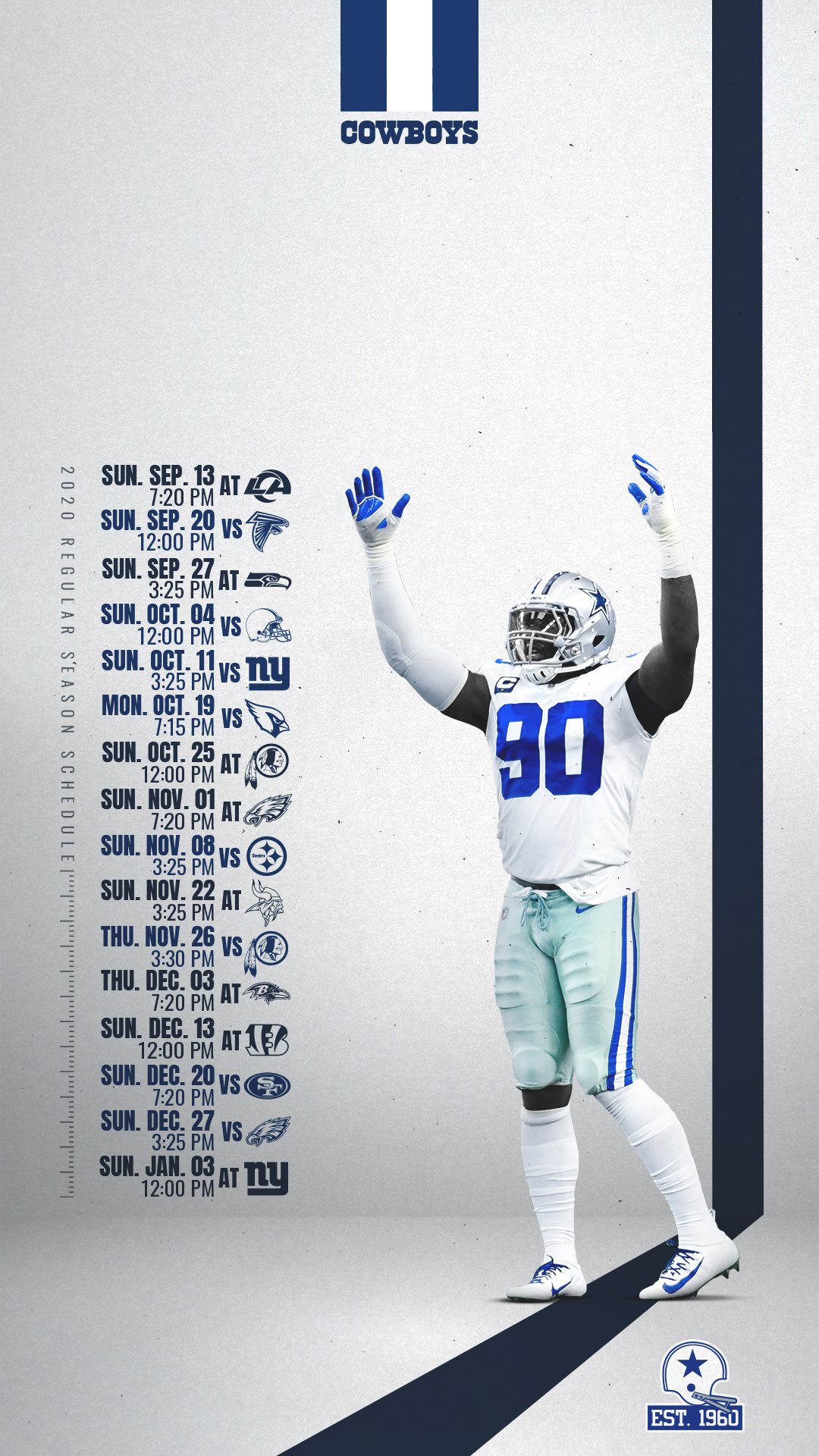 Get your 2021 Dallas Cowboys schedule wallpaper (including player-specific  ones) right here - Blogging The Boys