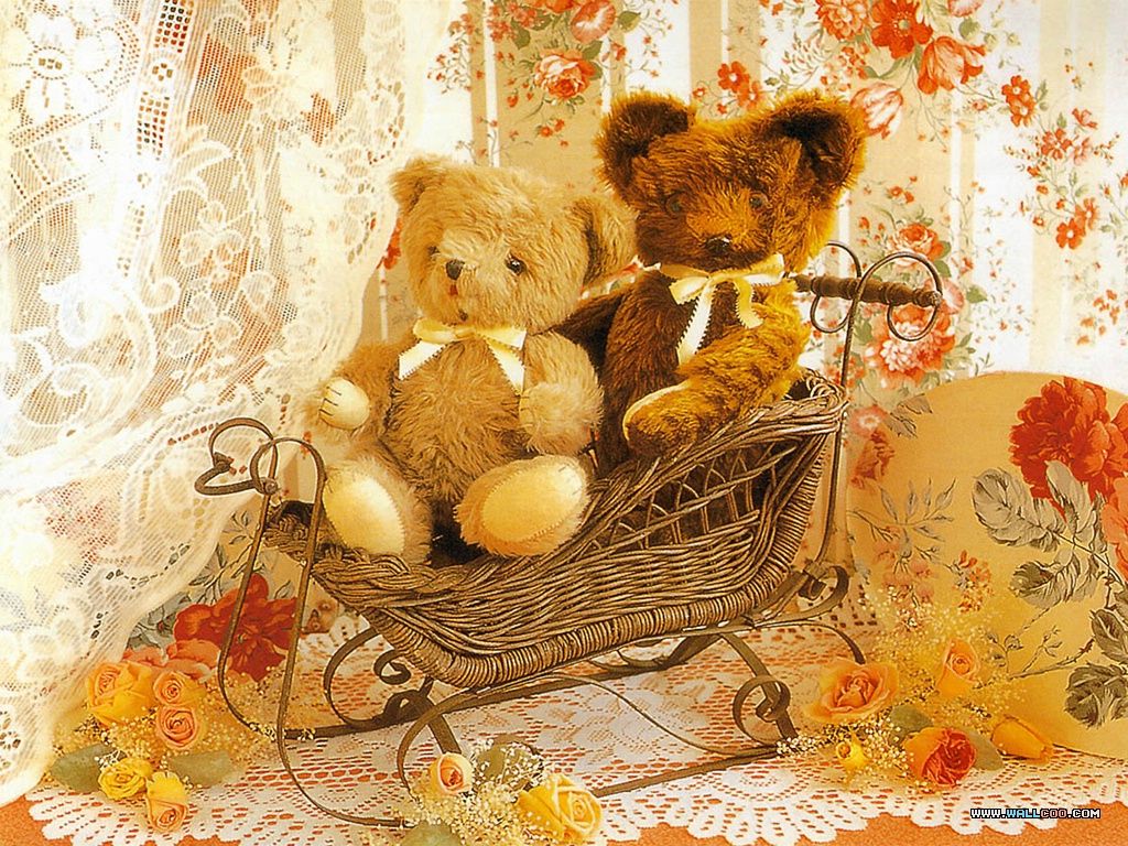 Stuffed Animals Wallpaper: Teddy bears. Teddy bear wallpaper, Teddy bear picture, Old teddy bears