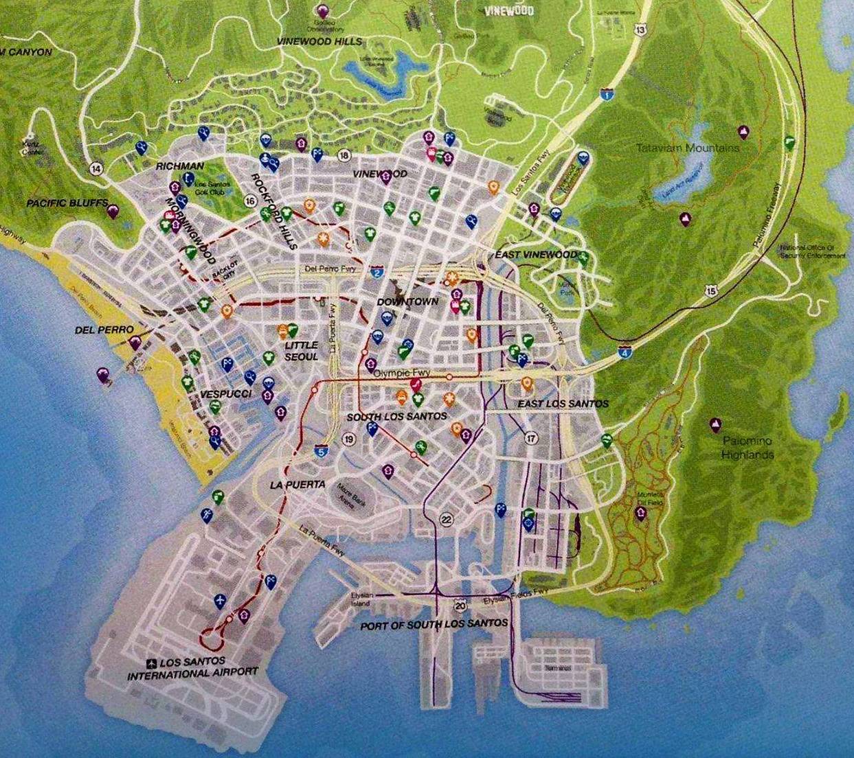 Gta 5 Map Printable Gta 5 Map Printable