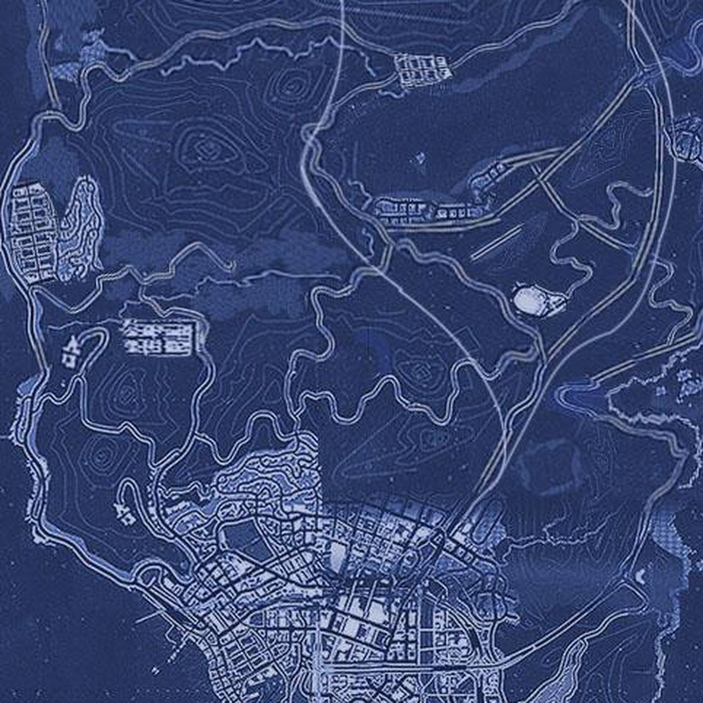 GTA 5 map pieced together