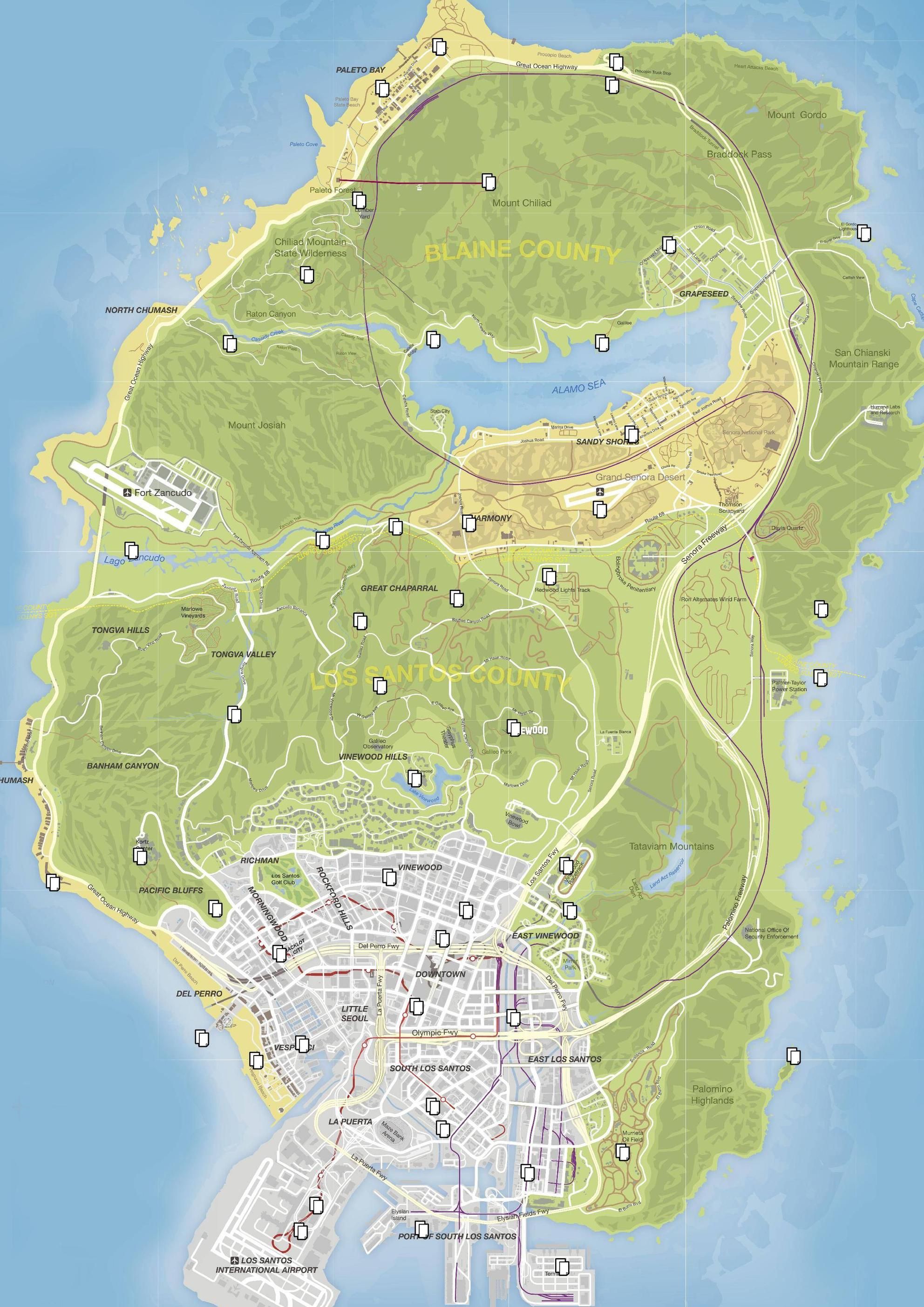GTAV letter locations map. Gta 5 money, Grand theft auto games, Gta v cheats