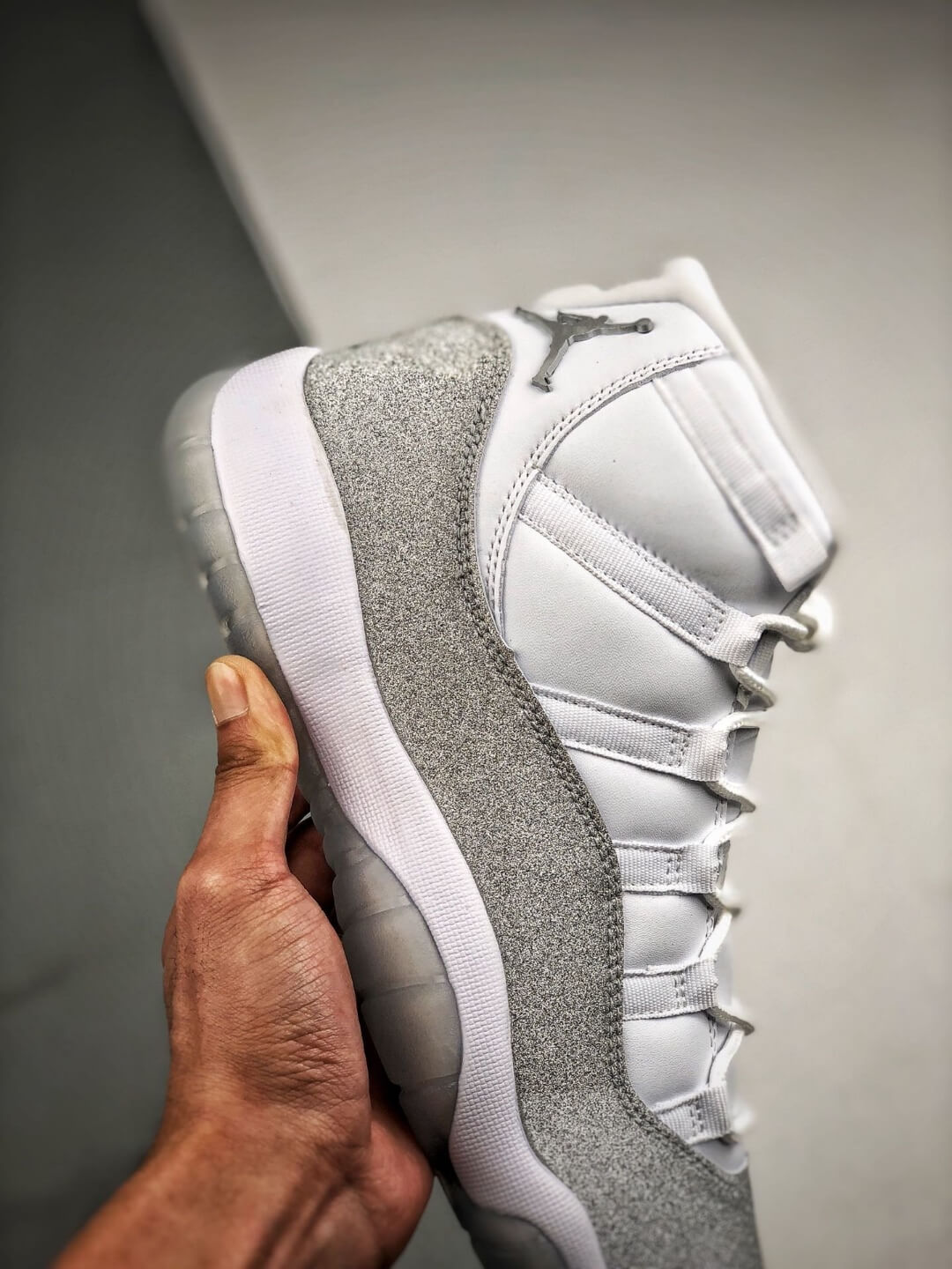 silver jordans