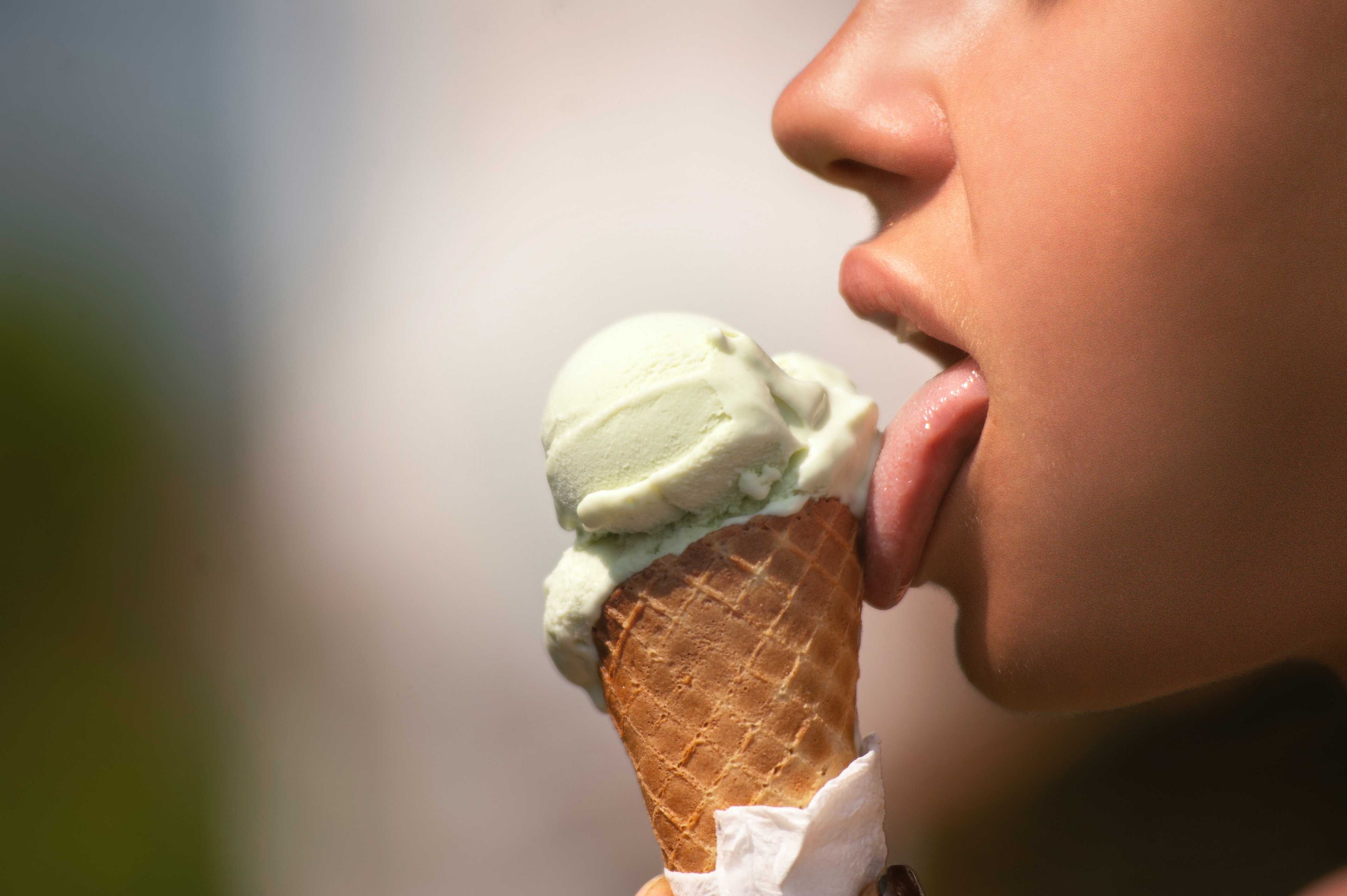 Woman Licking Ice Cream · Free