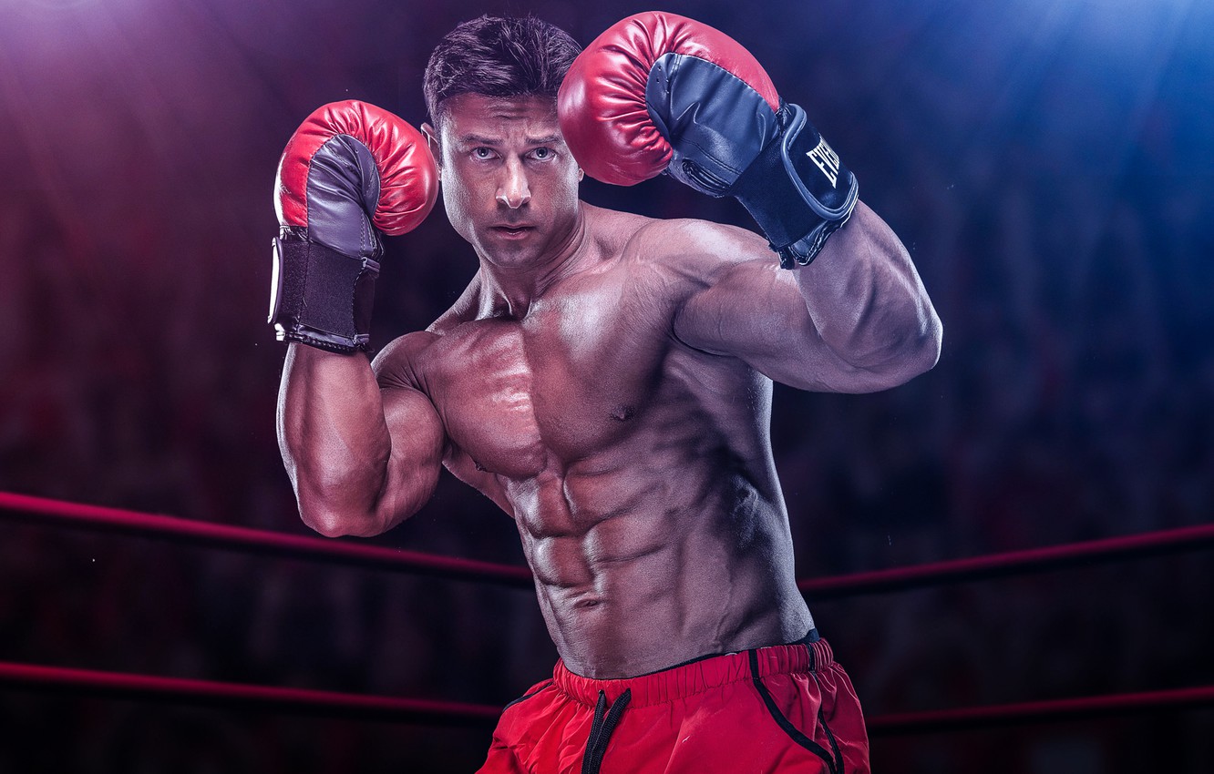 Wallpaper man, muscles, boxing, guard image for desktop, section спорт