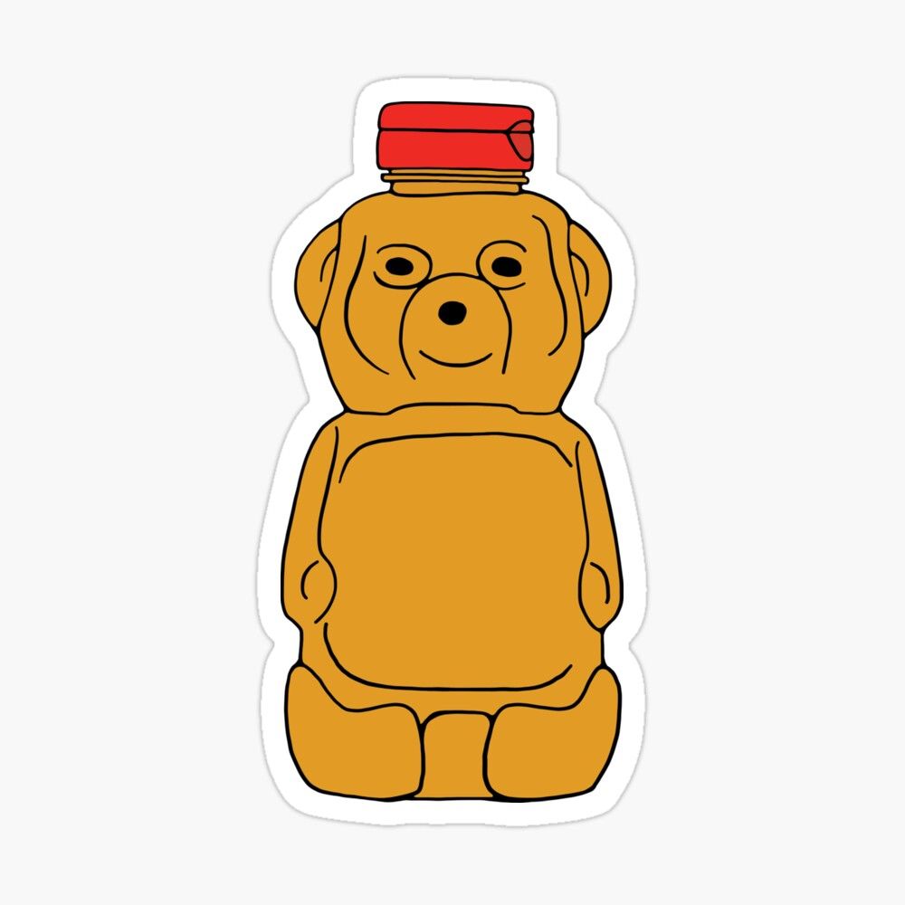 Foodie Wallpaper. Honey bear bottle, Honey bear, Stickers