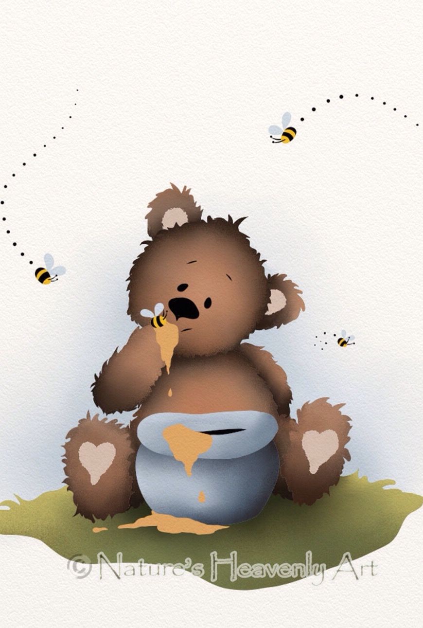 Honey Cartoon Bear