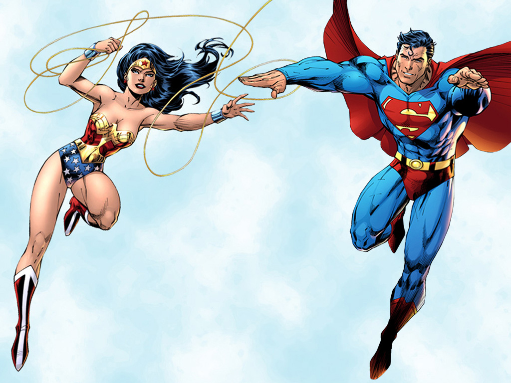 Superman & Wonder Woman Wallpaper Art Community GALLERY OF COMIC ART