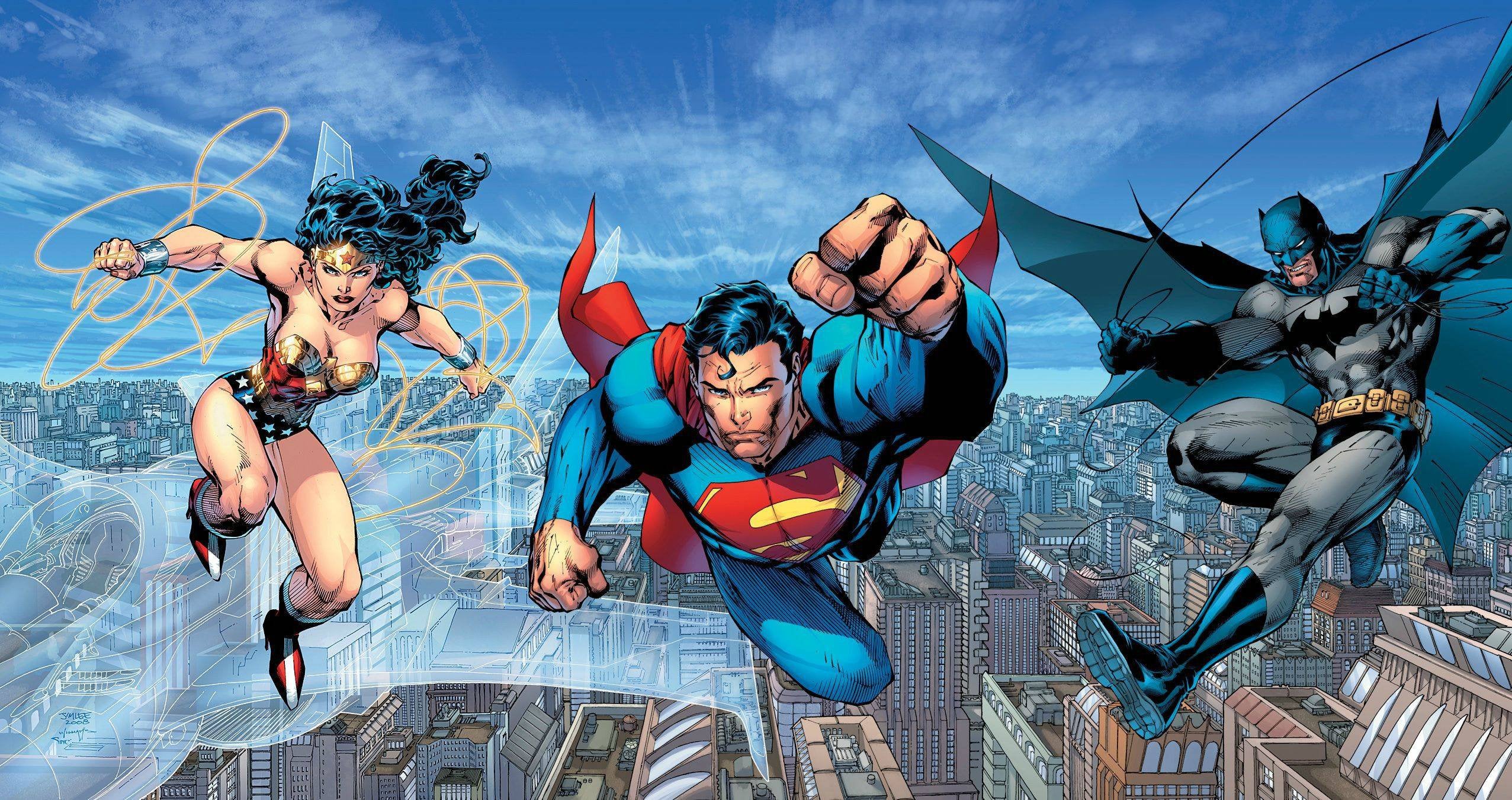 The Trinity: A Superman, Batman & Wonder Woman Desktop Wallpaper (xpost From R ComicWalls): DCcomics