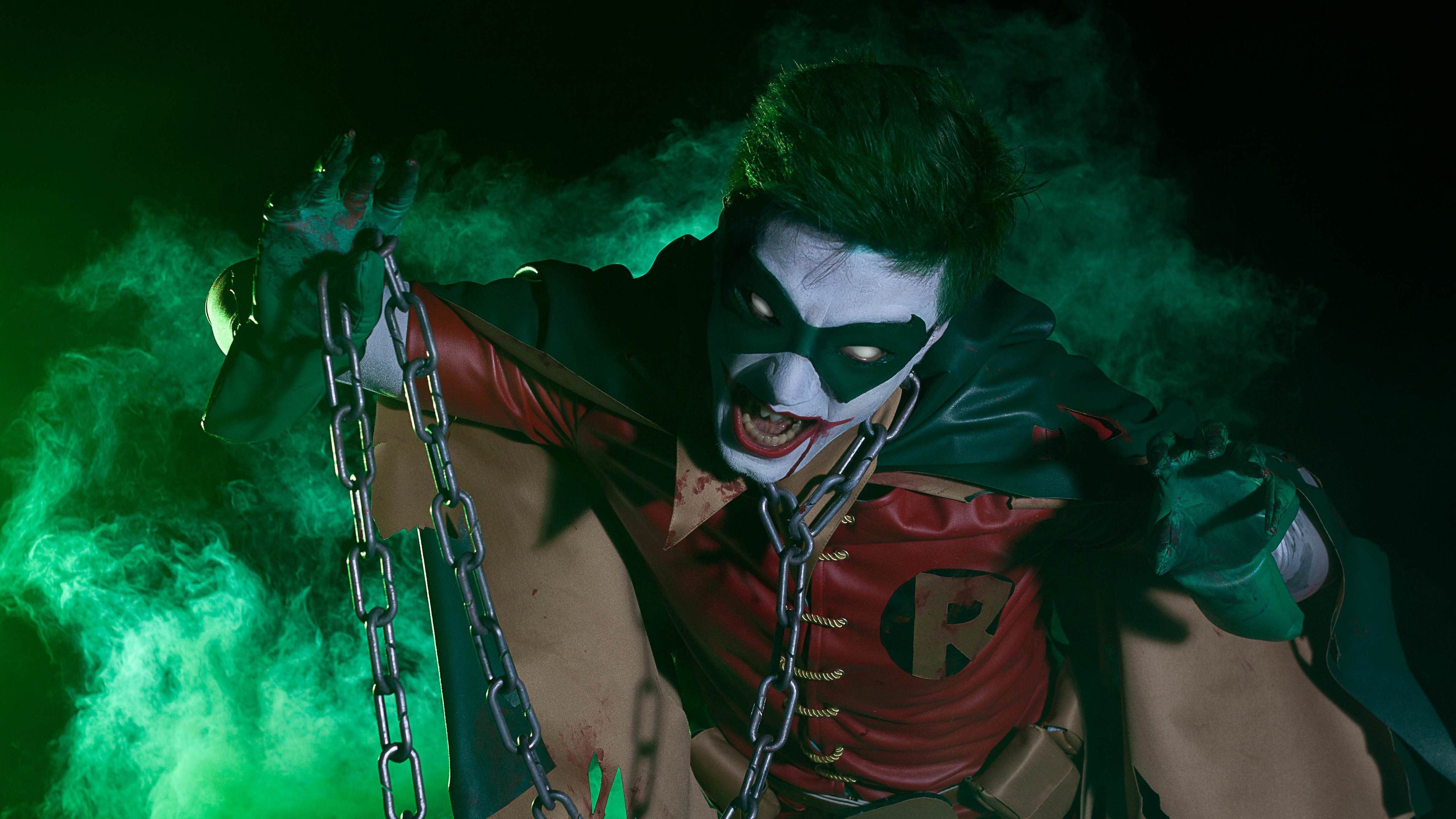 Robin As Joker Cosplay 4k Superheroes Wallpaper, Robin Wallpaper, Hd Wallpaper, Cosplay Wallpaper, 4k Wallpaper. Joker Cosplay, Cosplay, Joker