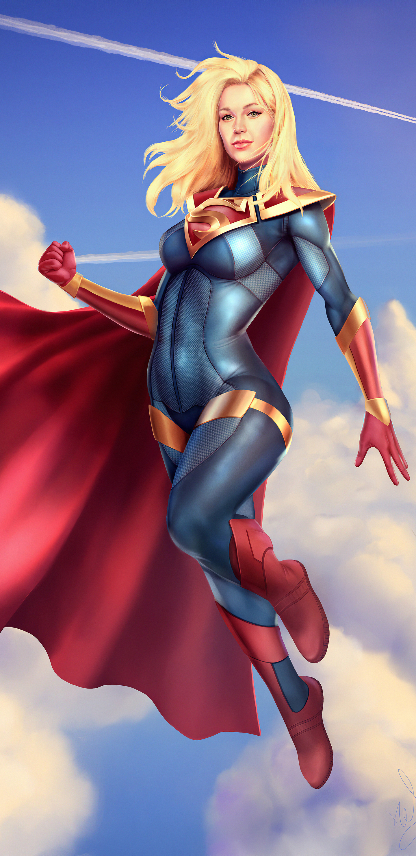 Supergirl Suit Art Samsung Galaxy Note 9, 8, S9, S8, SQHD HD 4k Wallpaper, Image, Background, Photo and Picture