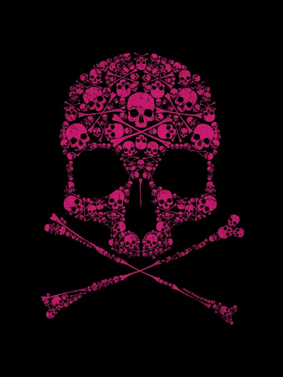 Black and Pink Skull. Pink skull, Skull wallpaper, Pink skull wallpaper