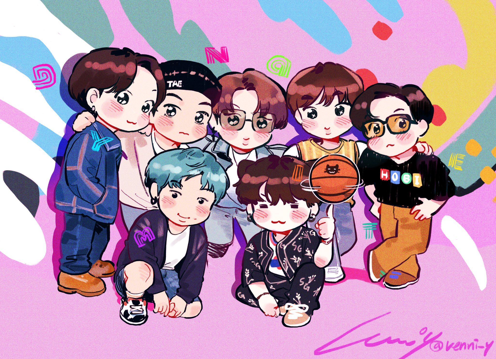 Bts Cartoon HD Wallpapers, 1000+ Free Bts Cartoon Wallpaper Images For All  Devices
