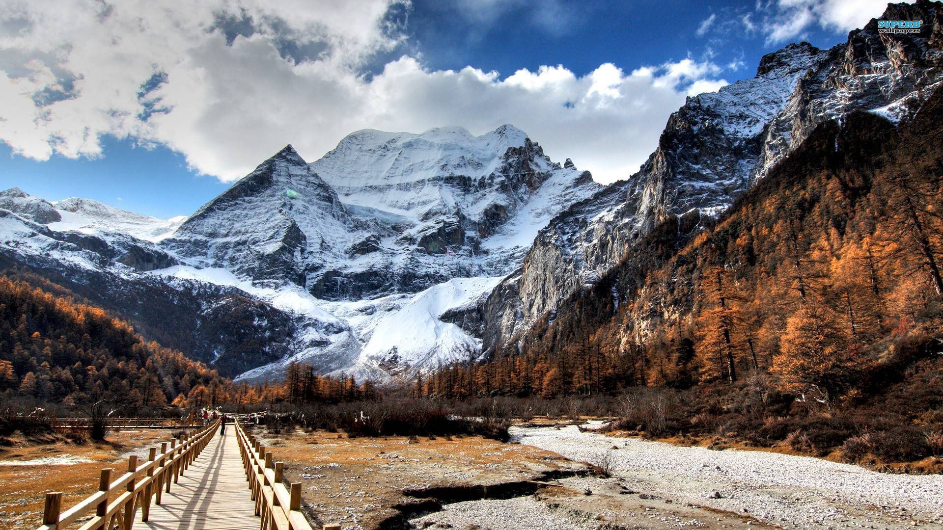 Snowy mountains wallpaper wallpaper