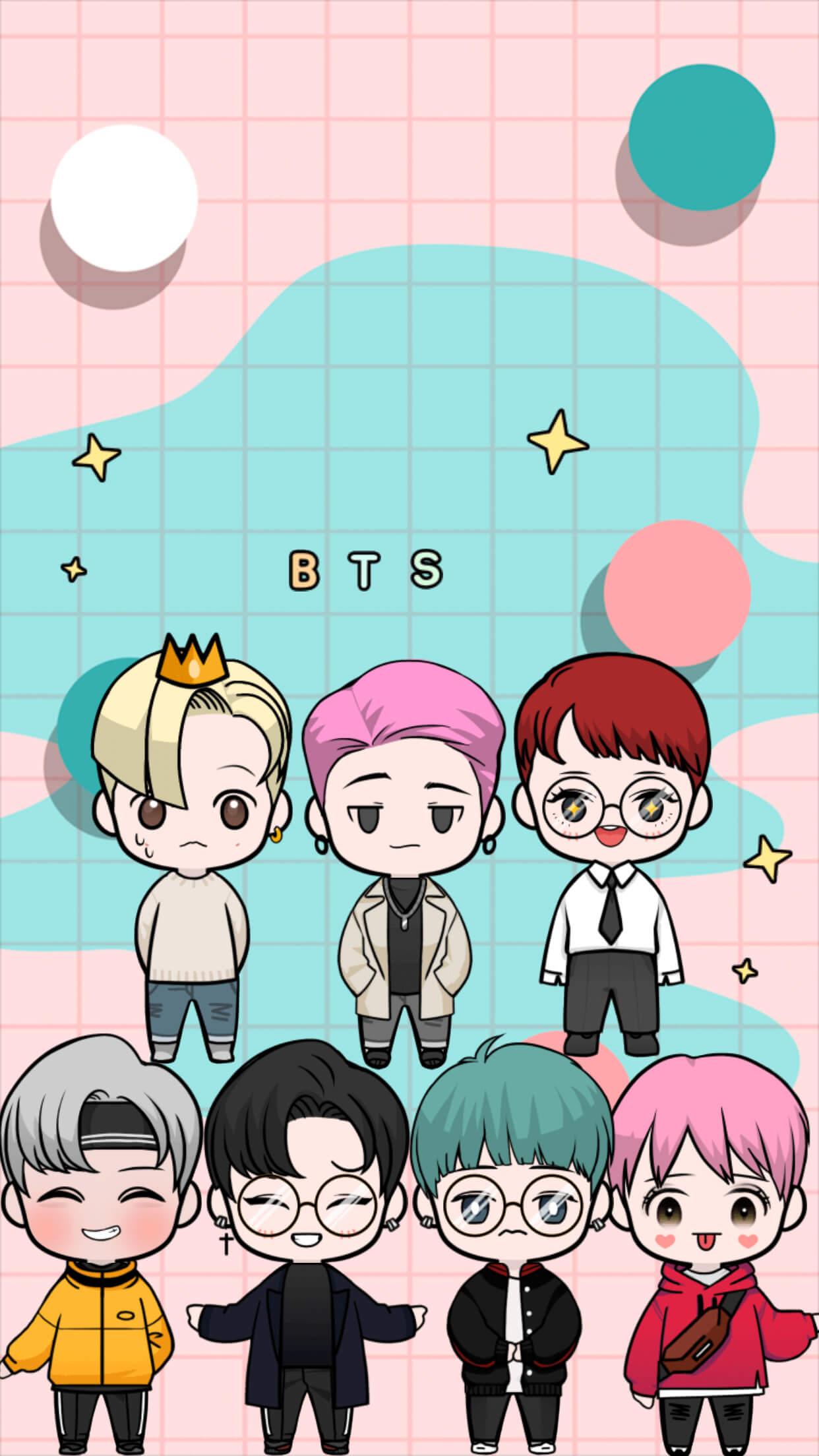 Cute BTS Chibi Wallpaper for Android