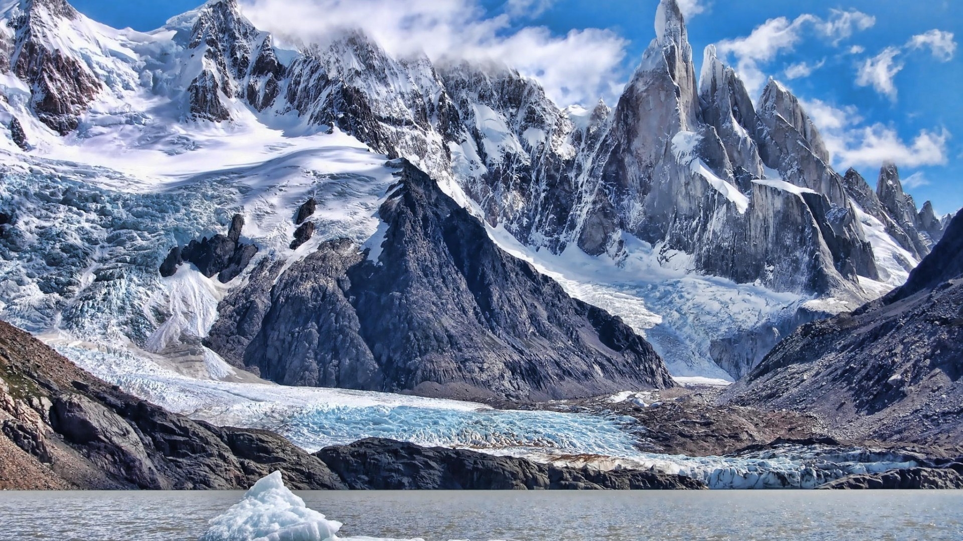 Snow on the mountains