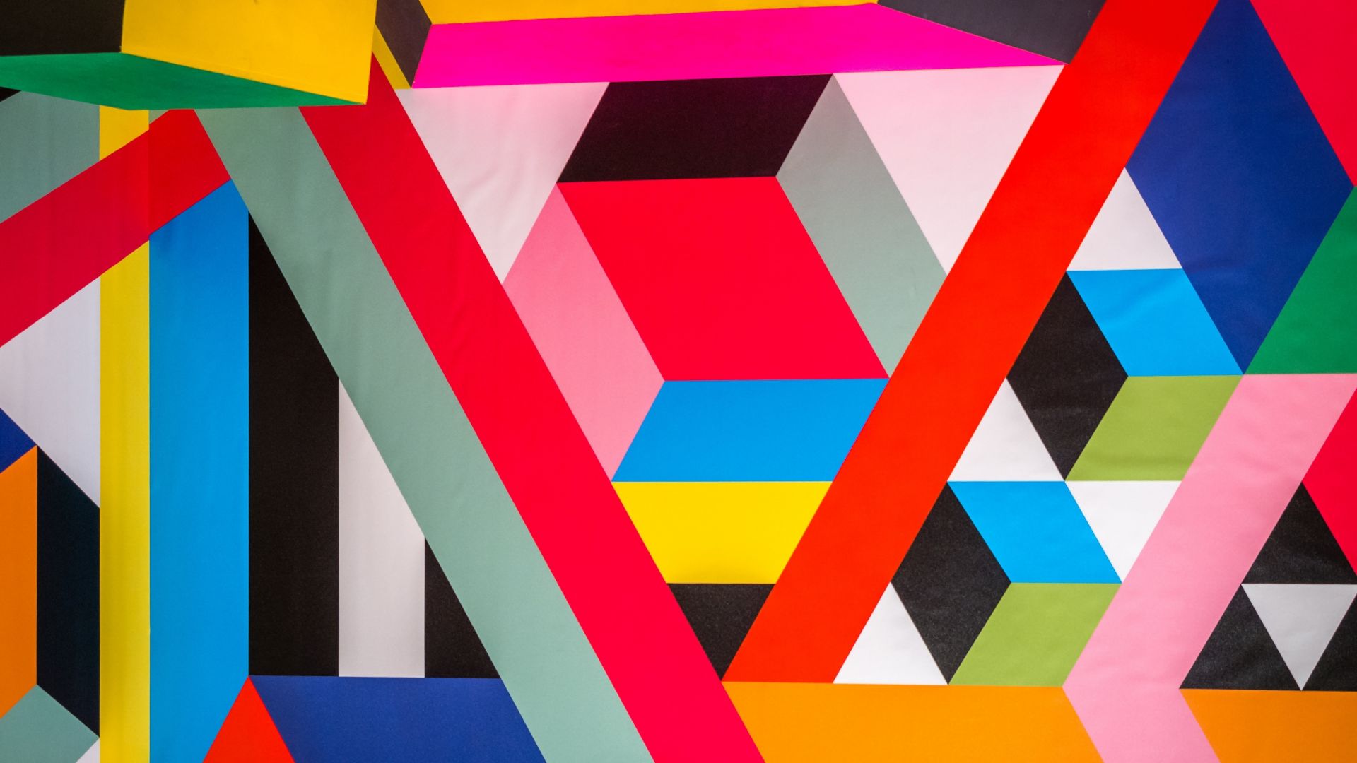 colorful geometric patterns wallpaper