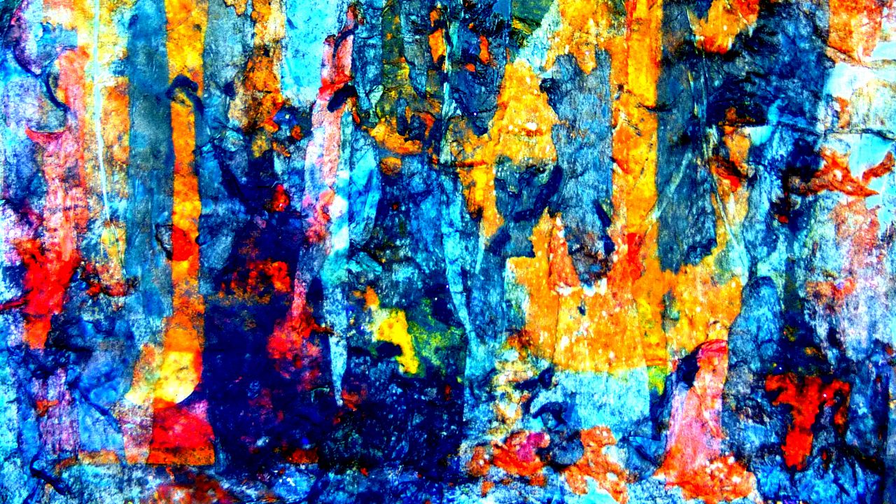 Wallpaper surface, paint, spots, colorful, abstraction hd, picture, image