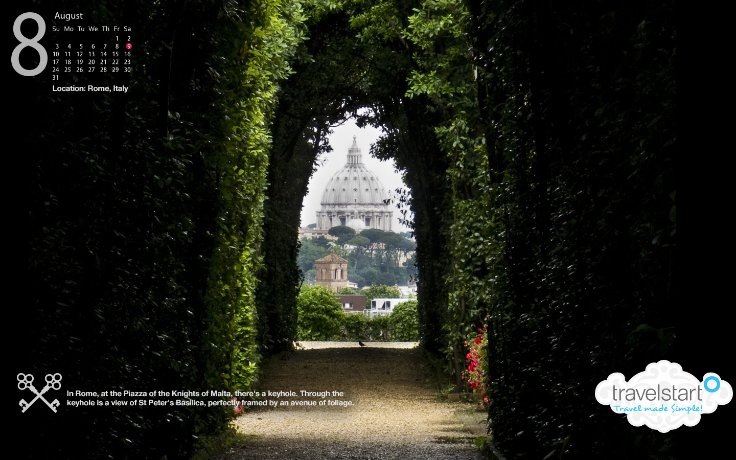 The 'Rome Keyhole' August Wallpaper Semi Secret Charm Of The Eternal City