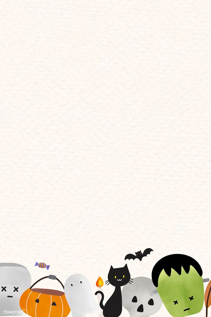 Cute Halloween background vector. premium image / marinemynt. Halloween background, Halloween wallpaper cute, Halloween backrounds