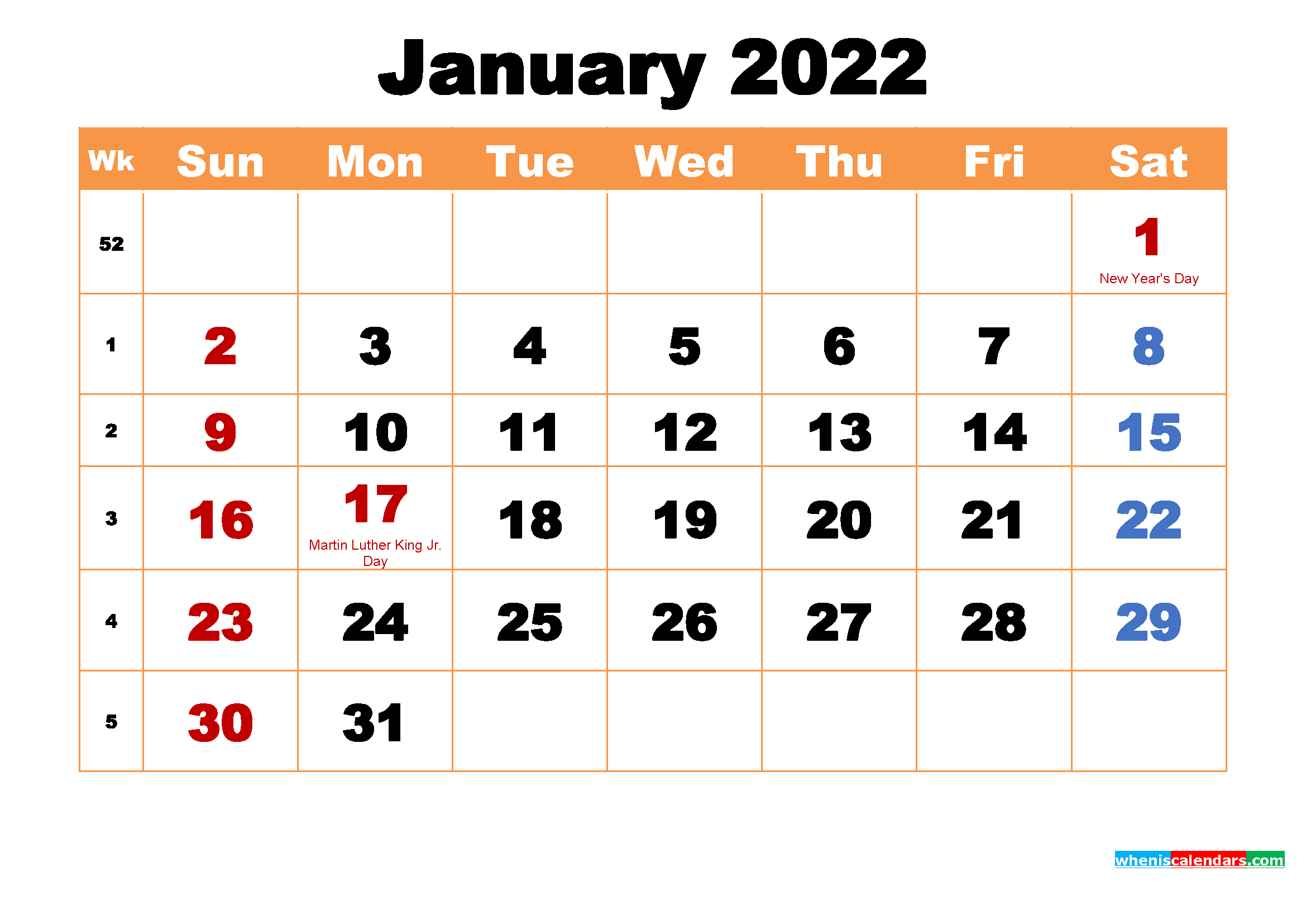 2022 Calendar Wallpaper