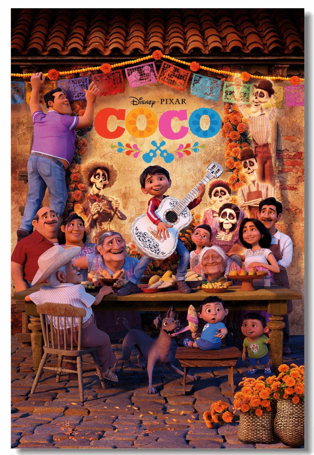 Custom Canvas Wall Mural Coco Miguel Poster Coco Wall Stickers Anime Movie Wallpaper Bar Dining Room Decoration Kids Gift #. Wall Stickers