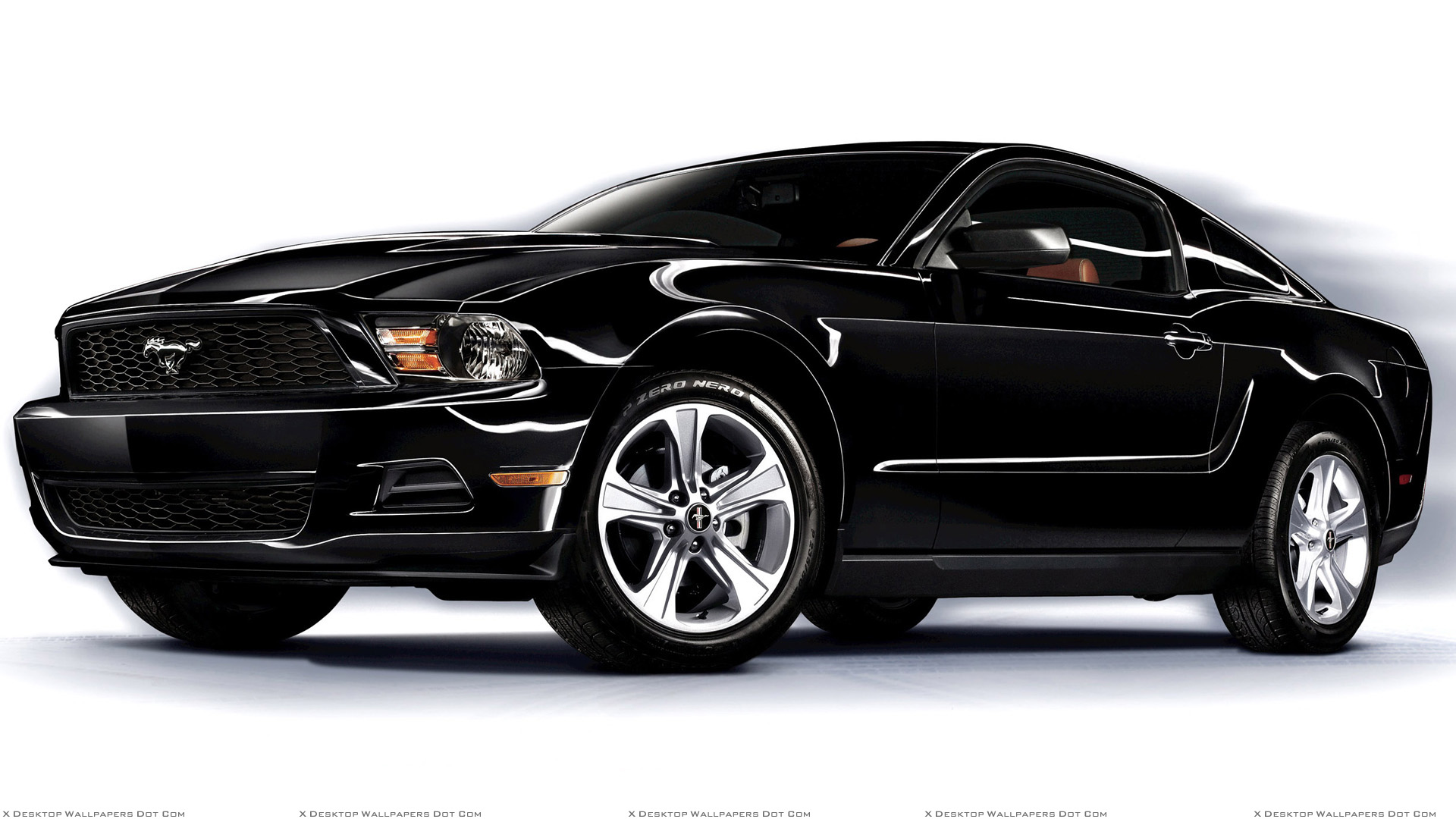 Black Ford Mustang 6 High Resolution Wallpaper 2009 V6 Black