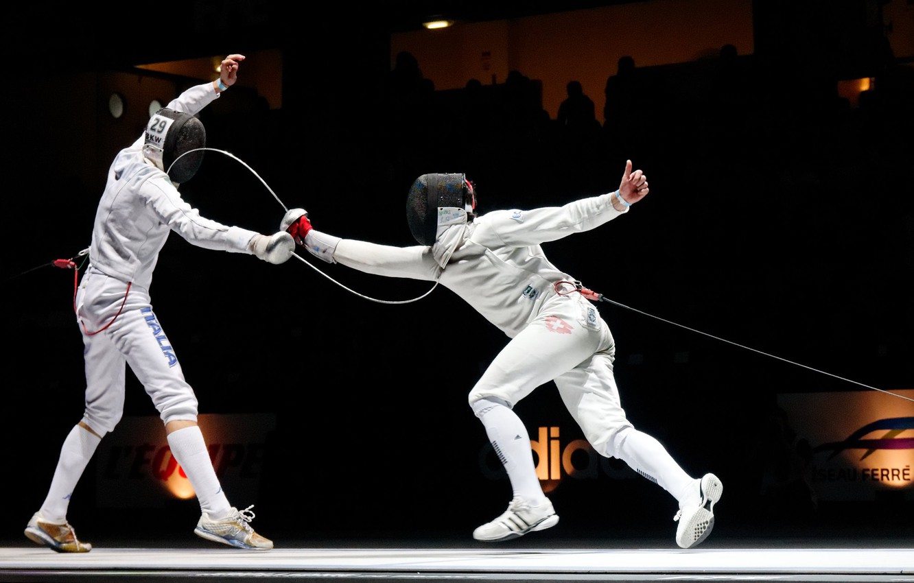 Wallpaper the fight, injections, swords, fencing, the epee fencers image for desktop, section спорт