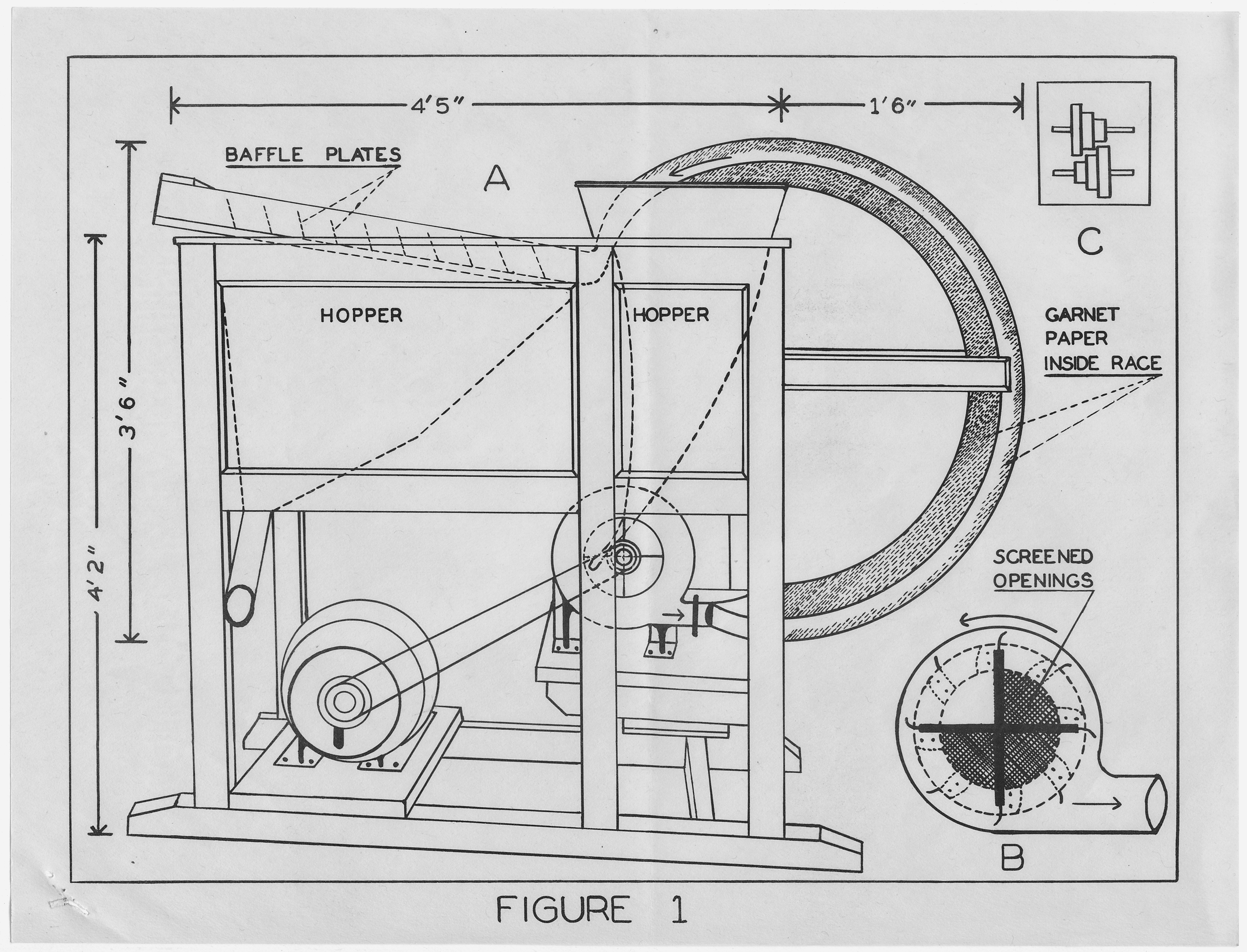 Engineering drawing of Modified Ames Type of Scarifier