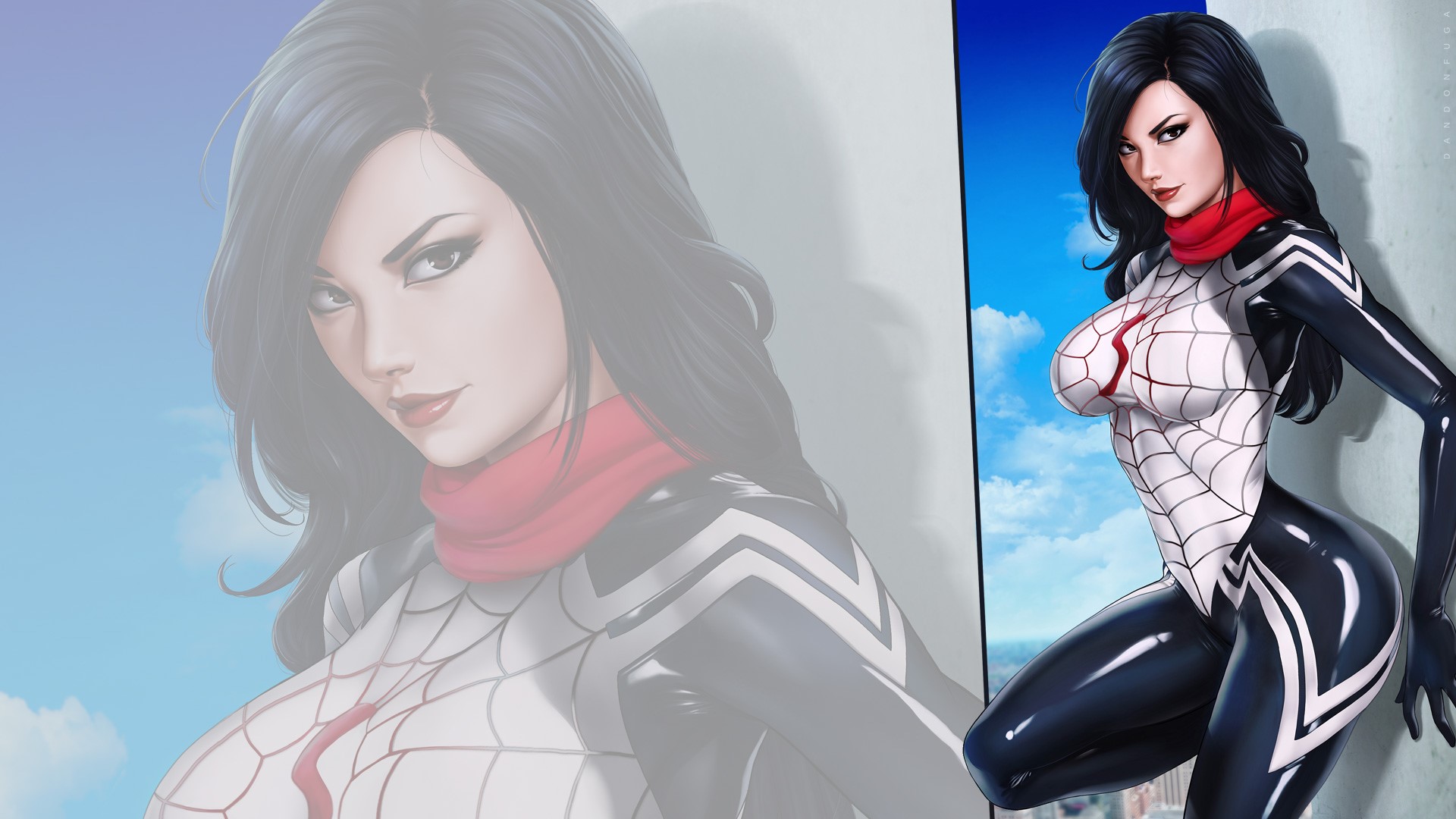 Wallpaper / dandon fuga, Silk (Marvel character), looking at viewer, black hair free download