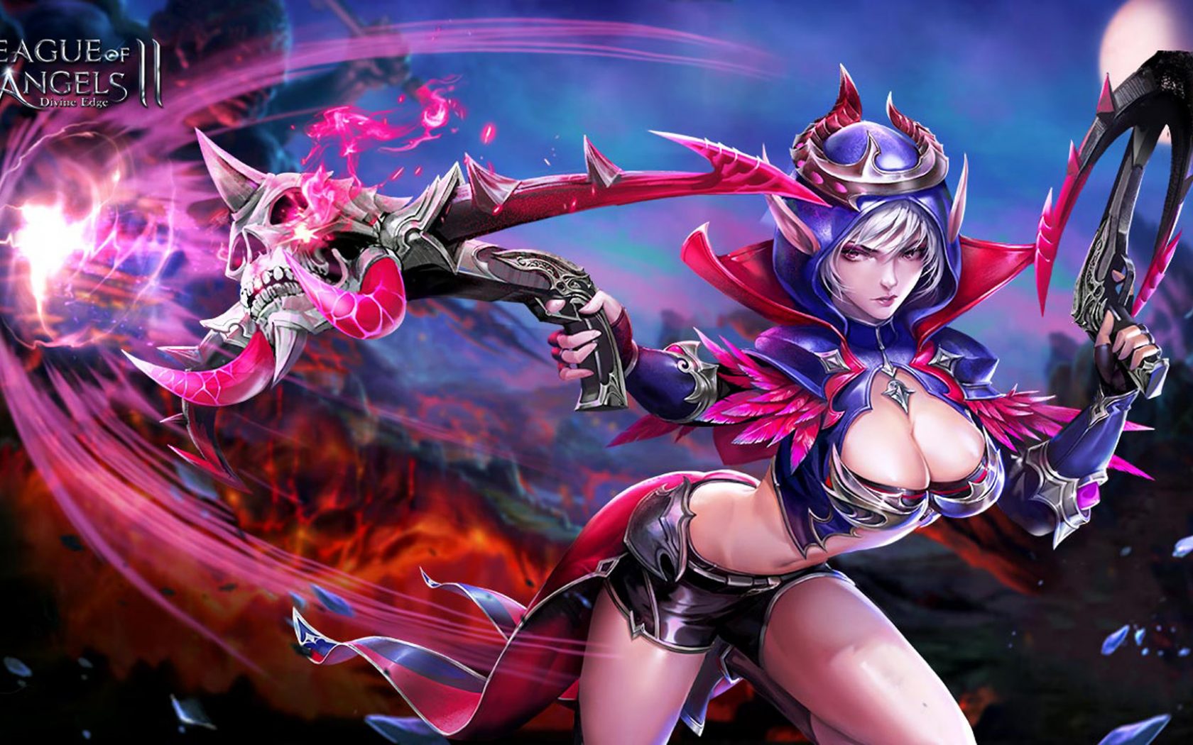 Breeda Demon Hunter League Of Angels Ii Fighting Skills Video Game Desktop HD Wallpaper For Mobile Phones Tablet And Pc 1920x1080, Wallpaper13.com