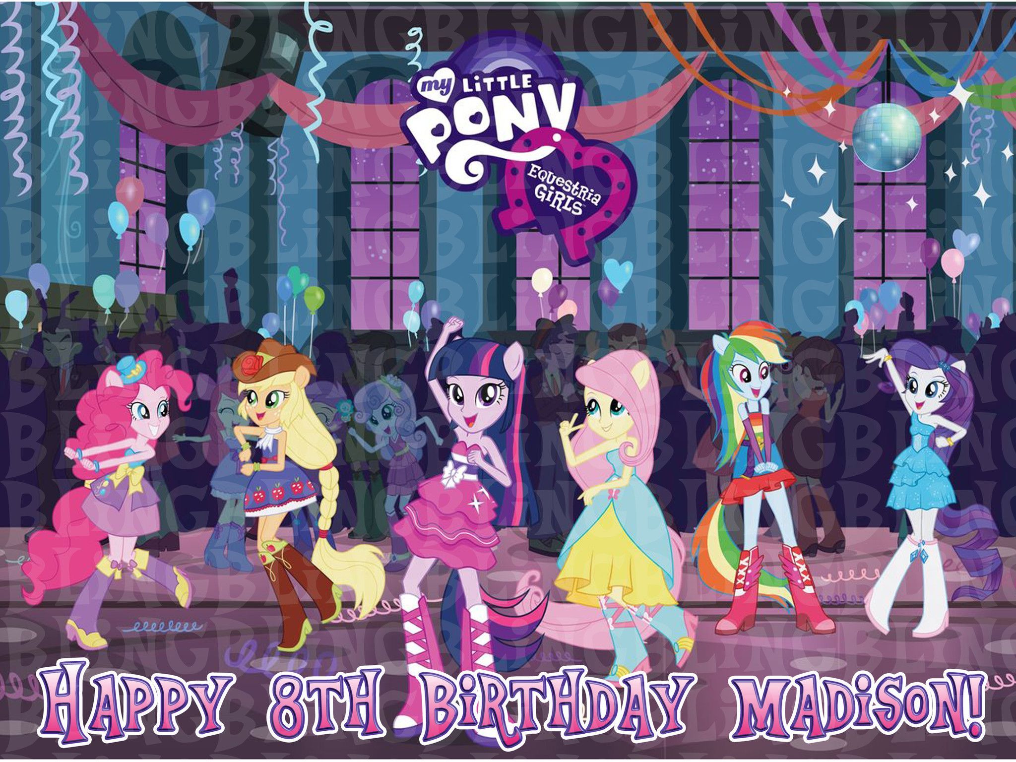 My Little Pony Equestria Girls Edible Icing Sheet Cake Decor Topper. Equestria girls, My little pony, My little pony names