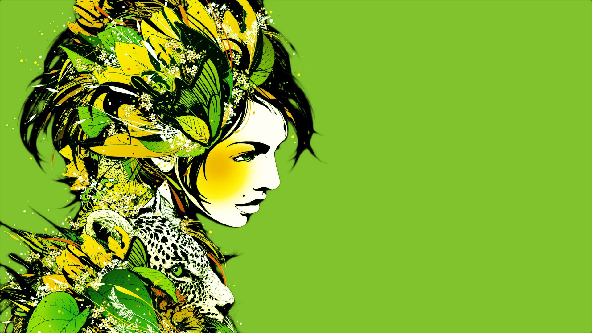 Green Art Wallpaper Free Green Art Background