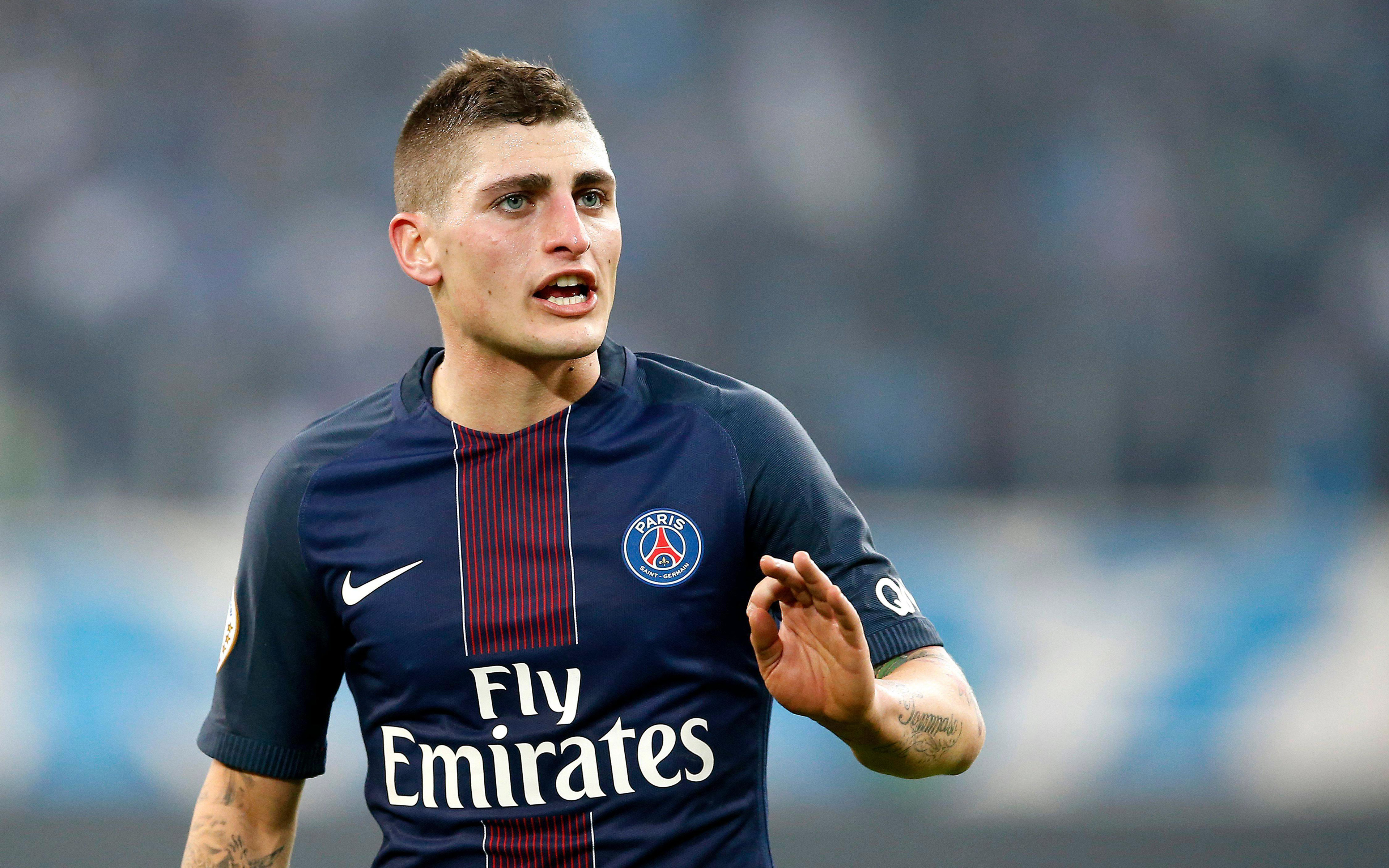 Download Wallpaper Marco Verratti, 4k, Footballers, PSG, Soccer, Ligue 1, Lucas Moura, Paris Saint Germain For Desktop With Resolution 3840x2400. High Quality HD Picture Wallpaper