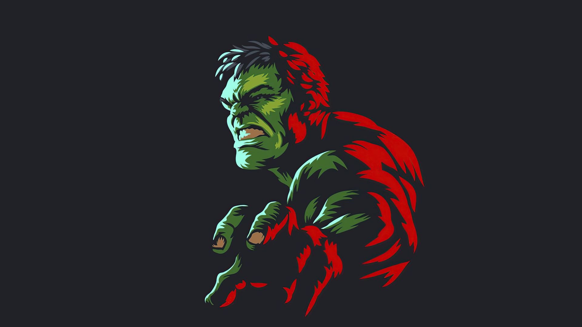 Desktop wallpaper hulk, minimal art, marvel hero, HD image, picture, background, d06ff9