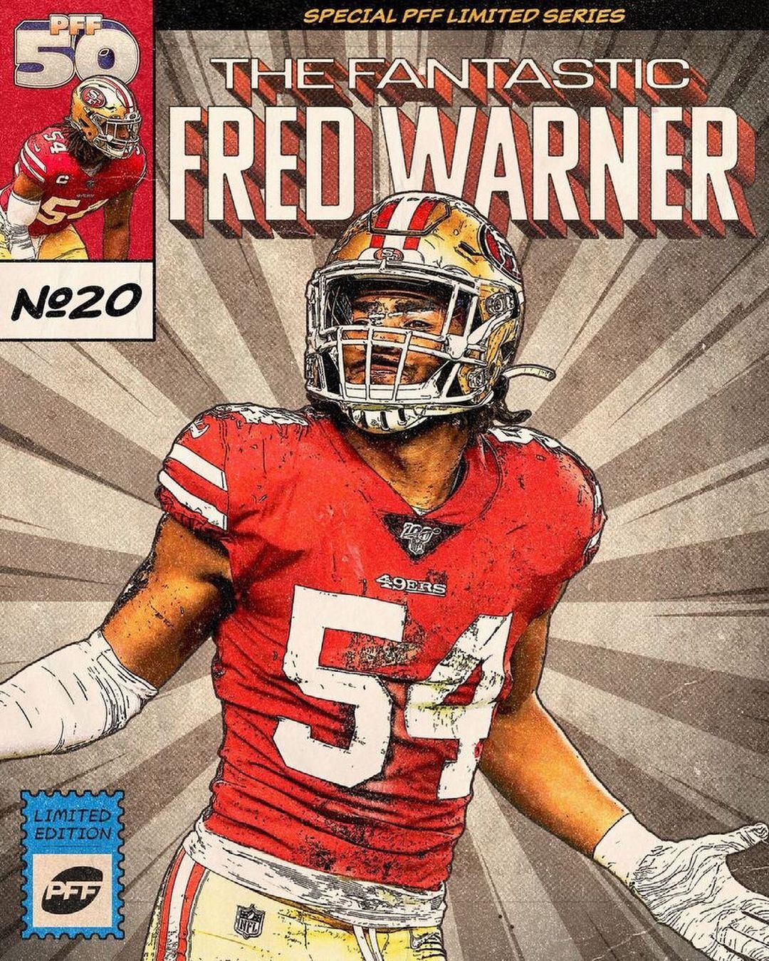 Download Fred Warner Simple 49ers iPhone Wallpaper